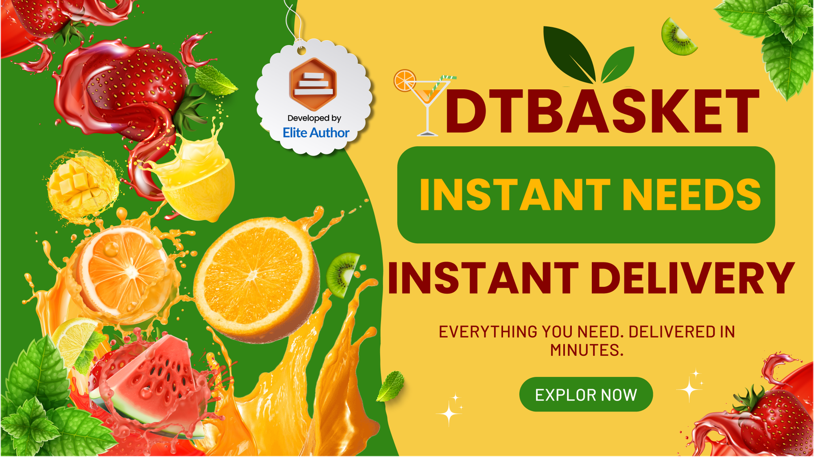 DTBasket – Flutter Grocery Delivery App with Seller & Delivery Partner (Android - iOS) + Admin Panel