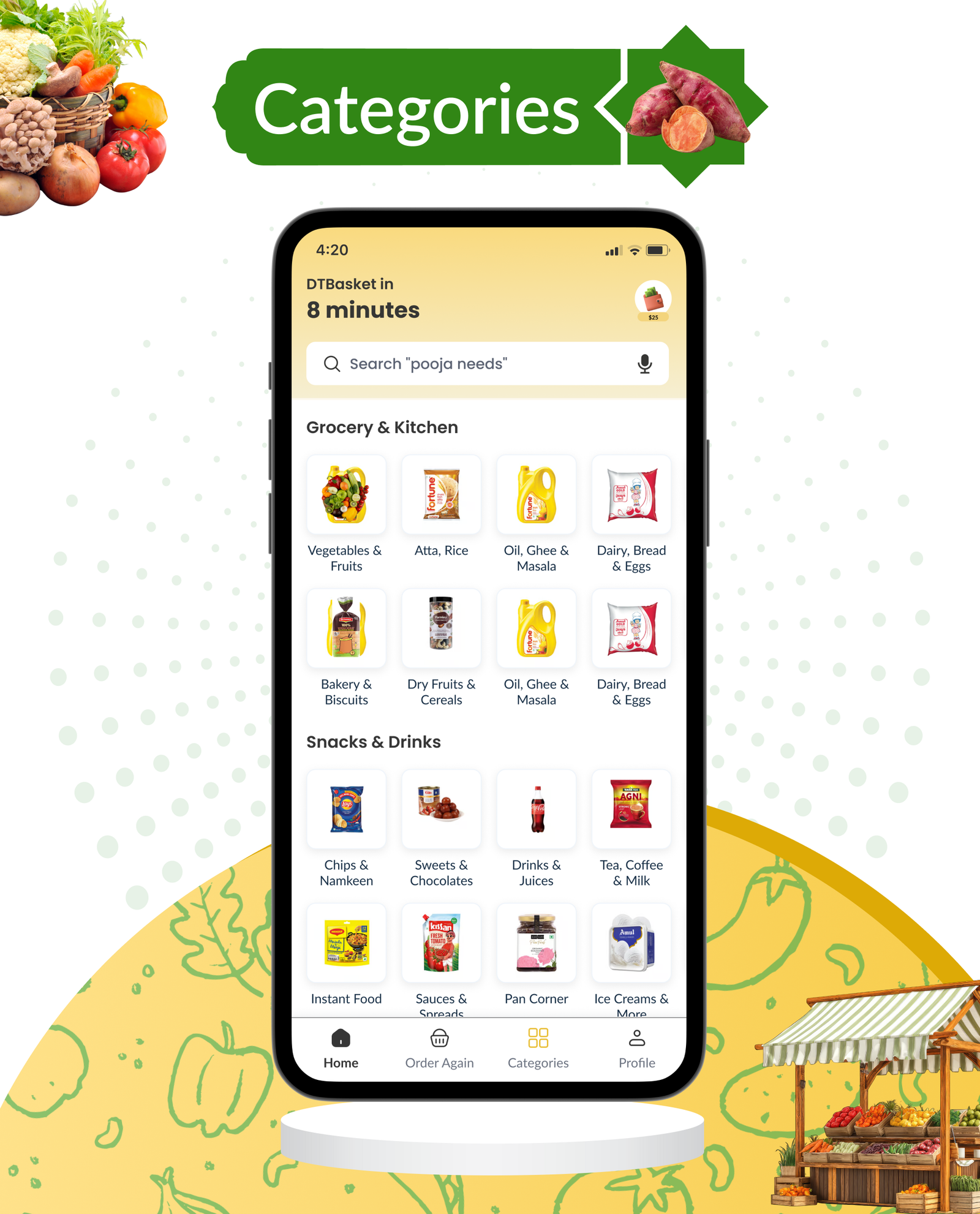 DTBasket – Flutter Grocery Delivery App with Seller & Delivery Partner (Android - iOS) + Admin Panel