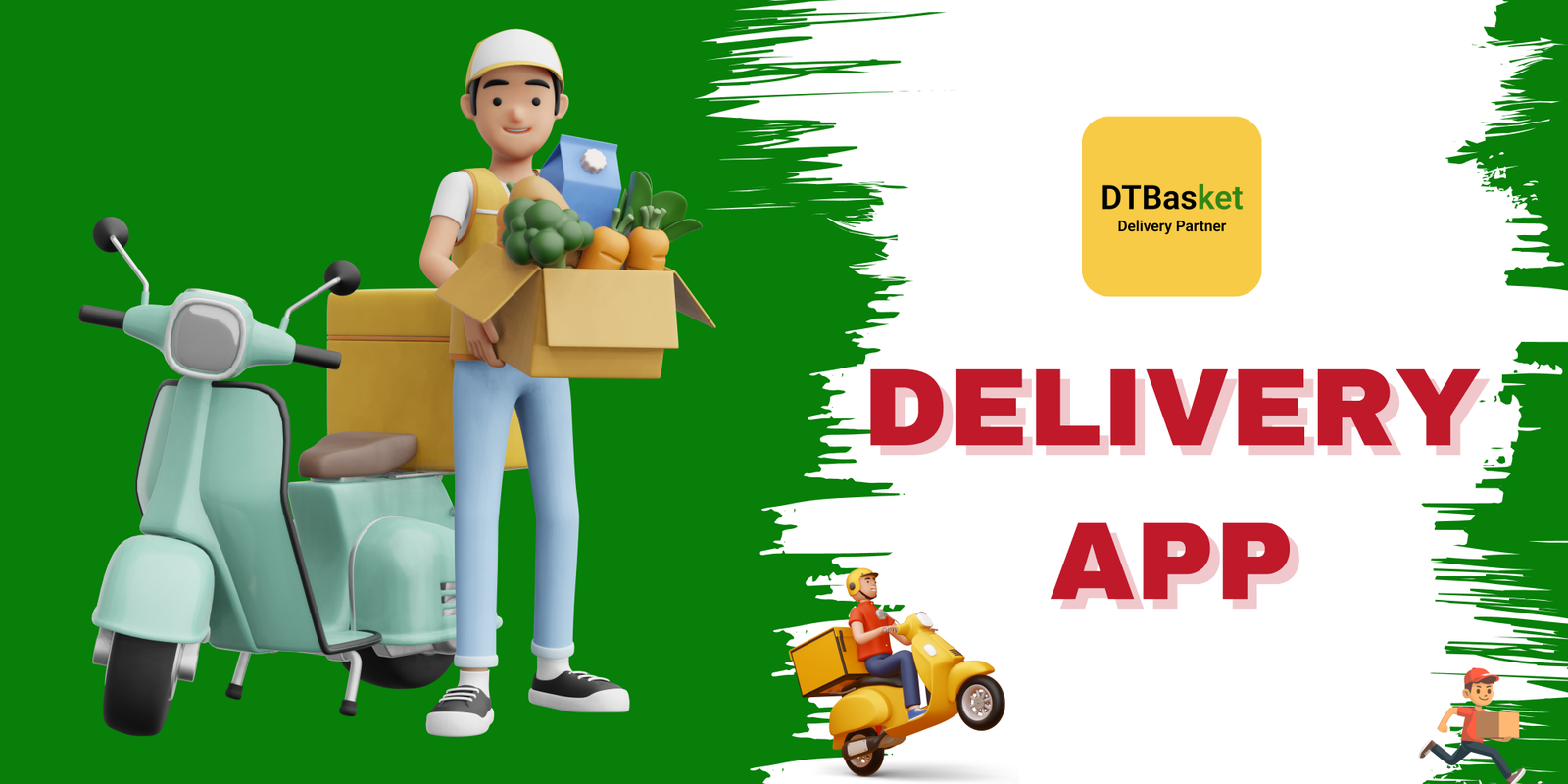 DTBasket – Flutter Grocery Delivery App with Seller & Delivery Partner (Android - iOS) + Admin Panel