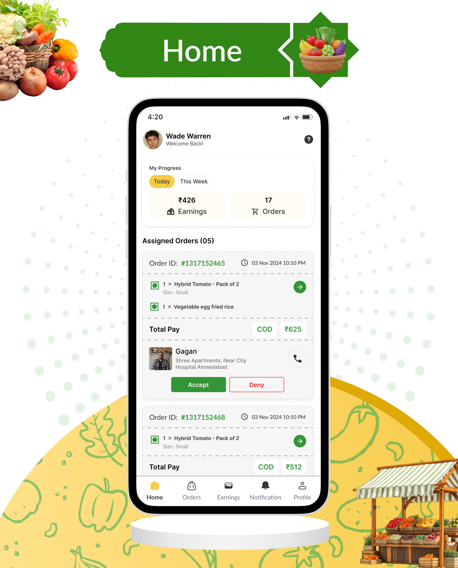 DTBasket – Flutter Grocery Delivery App with Seller & Delivery Partner (Android - iOS) + Admin Panel