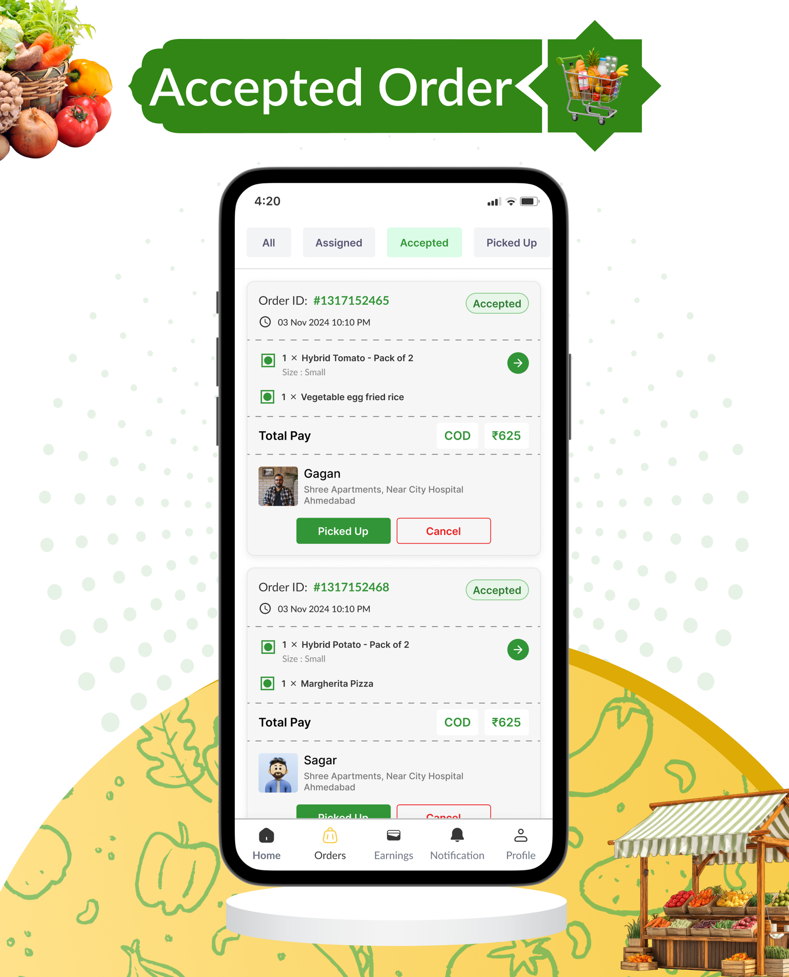DTBasket – Flutter Grocery Delivery App with Seller & Delivery Partner (Android - iOS) + Admin Panel