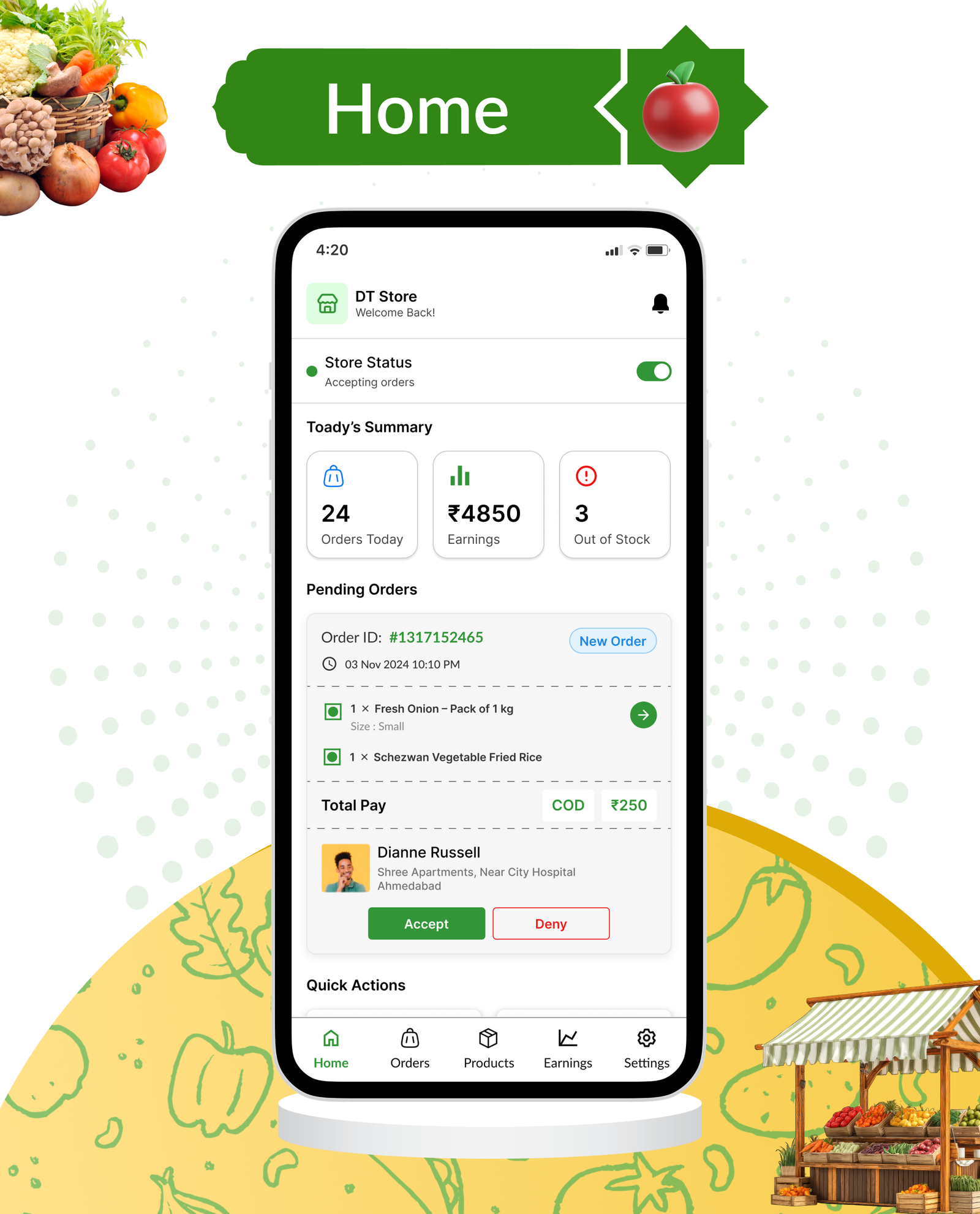 DTBasket – Flutter Grocery Delivery App with Seller & Delivery Partner (Android - iOS) + Admin Panel