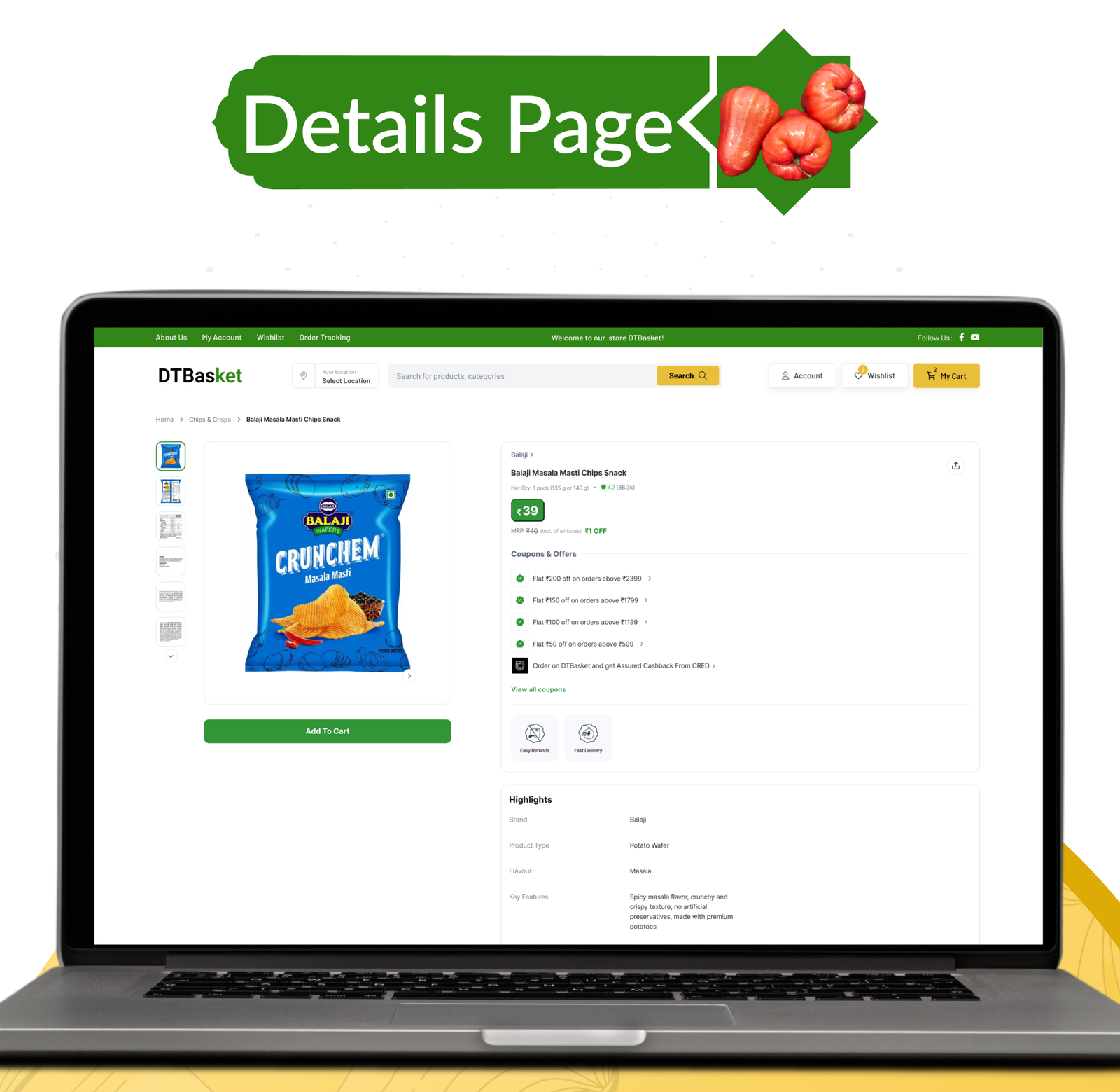 DTBasket – Flutter Grocery Delivery App with Seller & Delivery Partner (Android - iOS) + Admin Panel