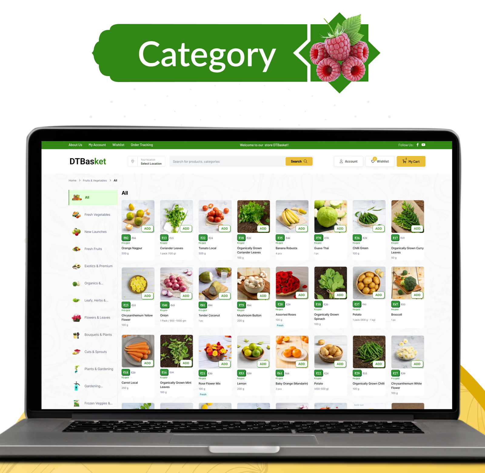 DTBasket – Flutter Grocery Delivery App with Seller & Delivery Partner (Android - iOS) + Admin Panel