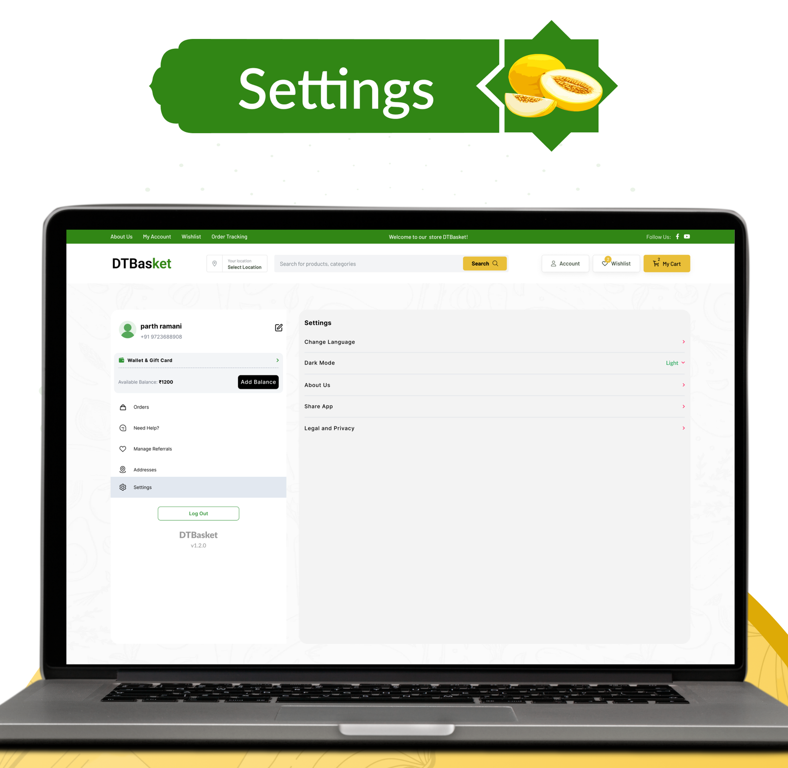 DTBasket – Flutter Grocery Delivery App with Seller & Delivery Partner (Android - iOS) + Admin Panel