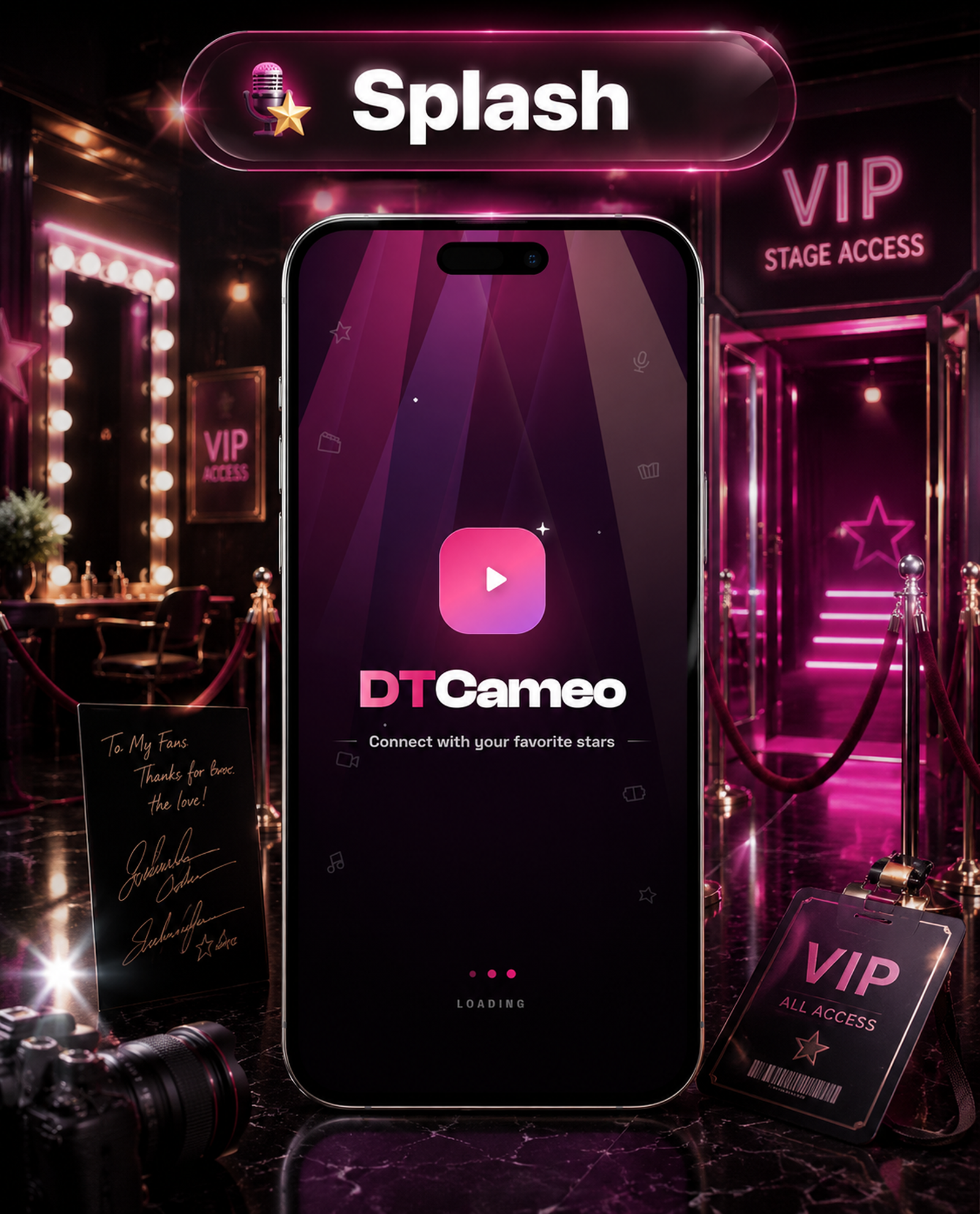 DTCameo – Celebrity & Influencer Video Messages | Flutter App with Laravel Admin Panel