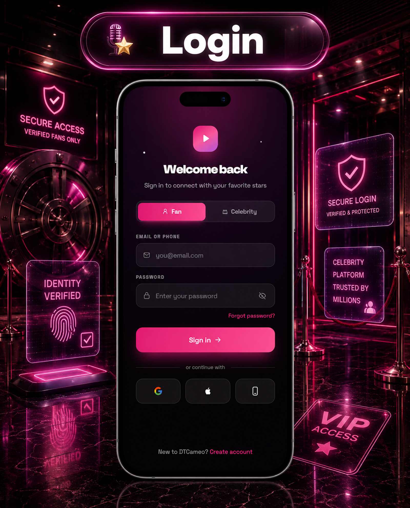 DTCameo – Celebrity & Influencer Video Messages | Flutter App with Laravel Admin Panel
