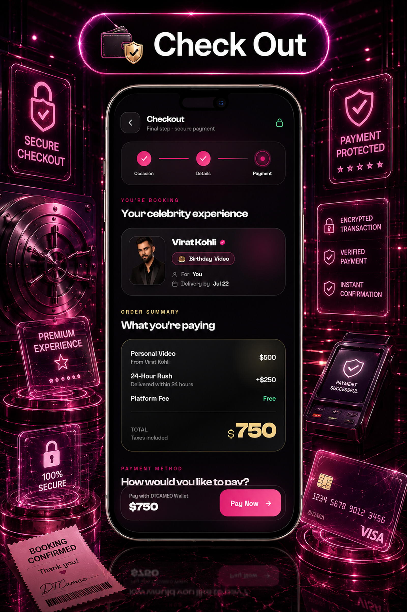 DTCameo – Celebrity & Influencer Video Messages | Flutter App with Laravel Admin Panel