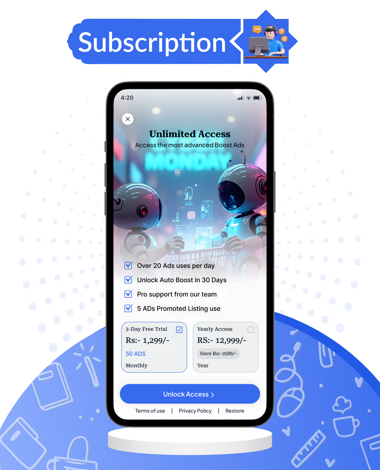 DTClassified - Classified Buy and Sell Marketplace Flutter App ( Android - ios - Web ) - Admin Panel