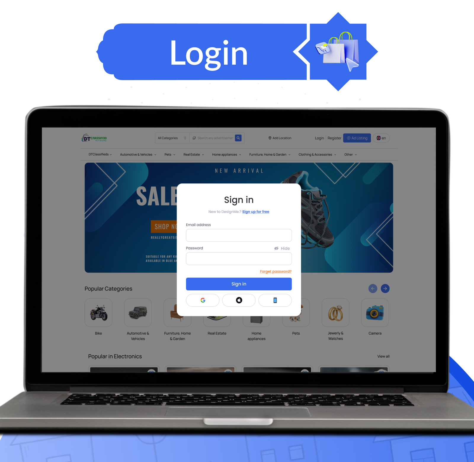 DTClassified - Classified Buy and Sell Marketplace Flutter App ( Android - ios - Web ) - Admin Panel
