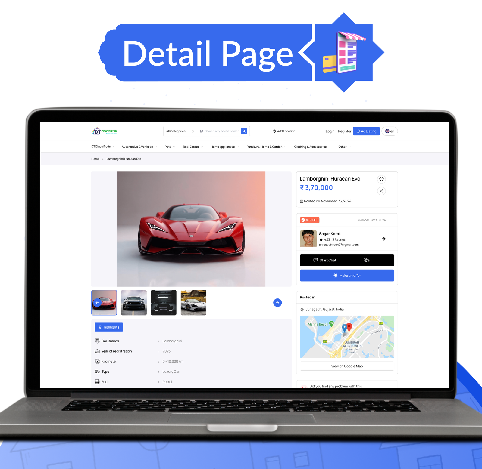 DTClassified - Classified Buy and Sell Marketplace Flutter App ( Android - ios - Web ) - Admin Panel