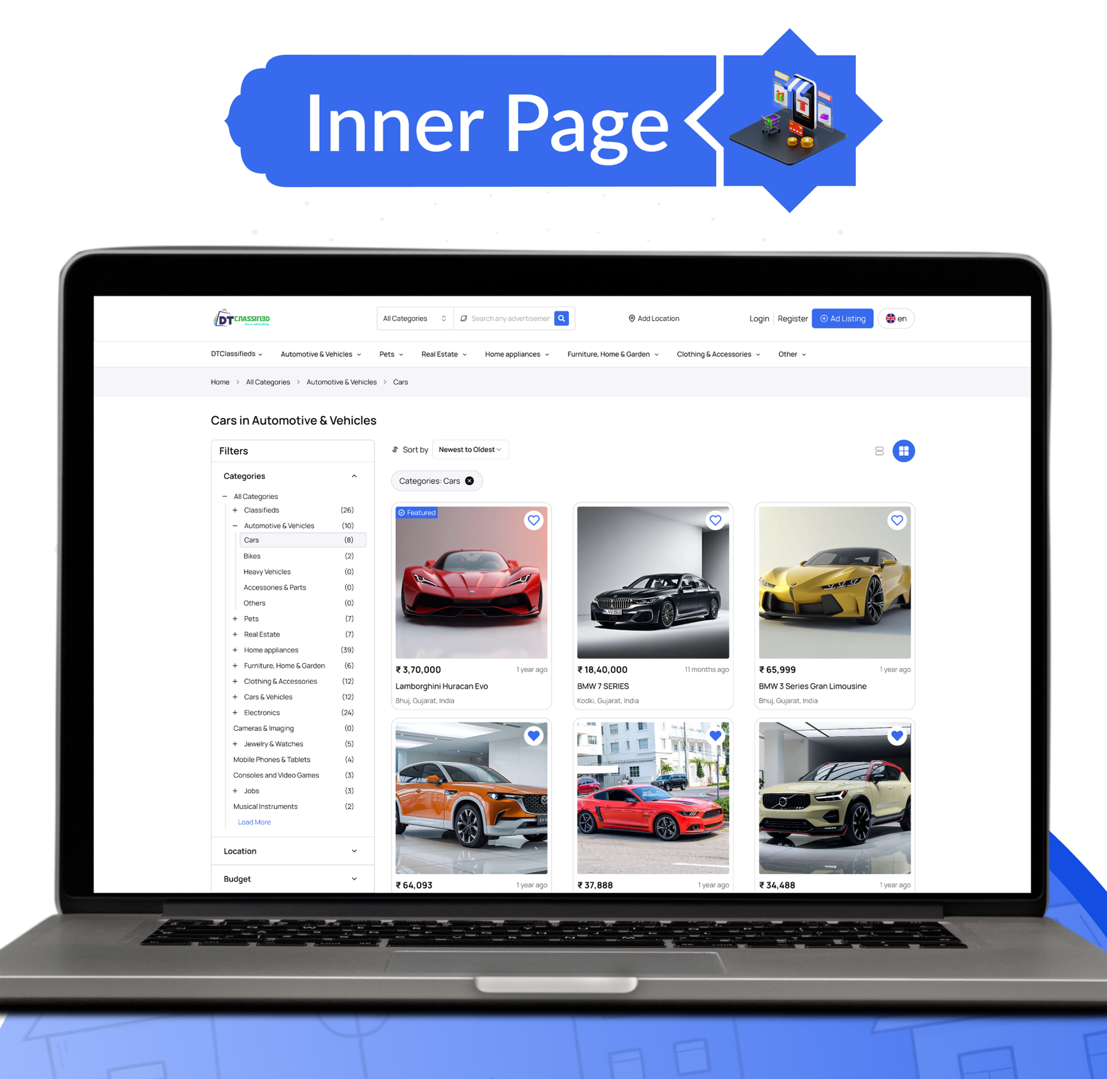 DTClassified - Classified Buy and Sell Marketplace Flutter App ( Android - ios - Web ) - Admin Panel