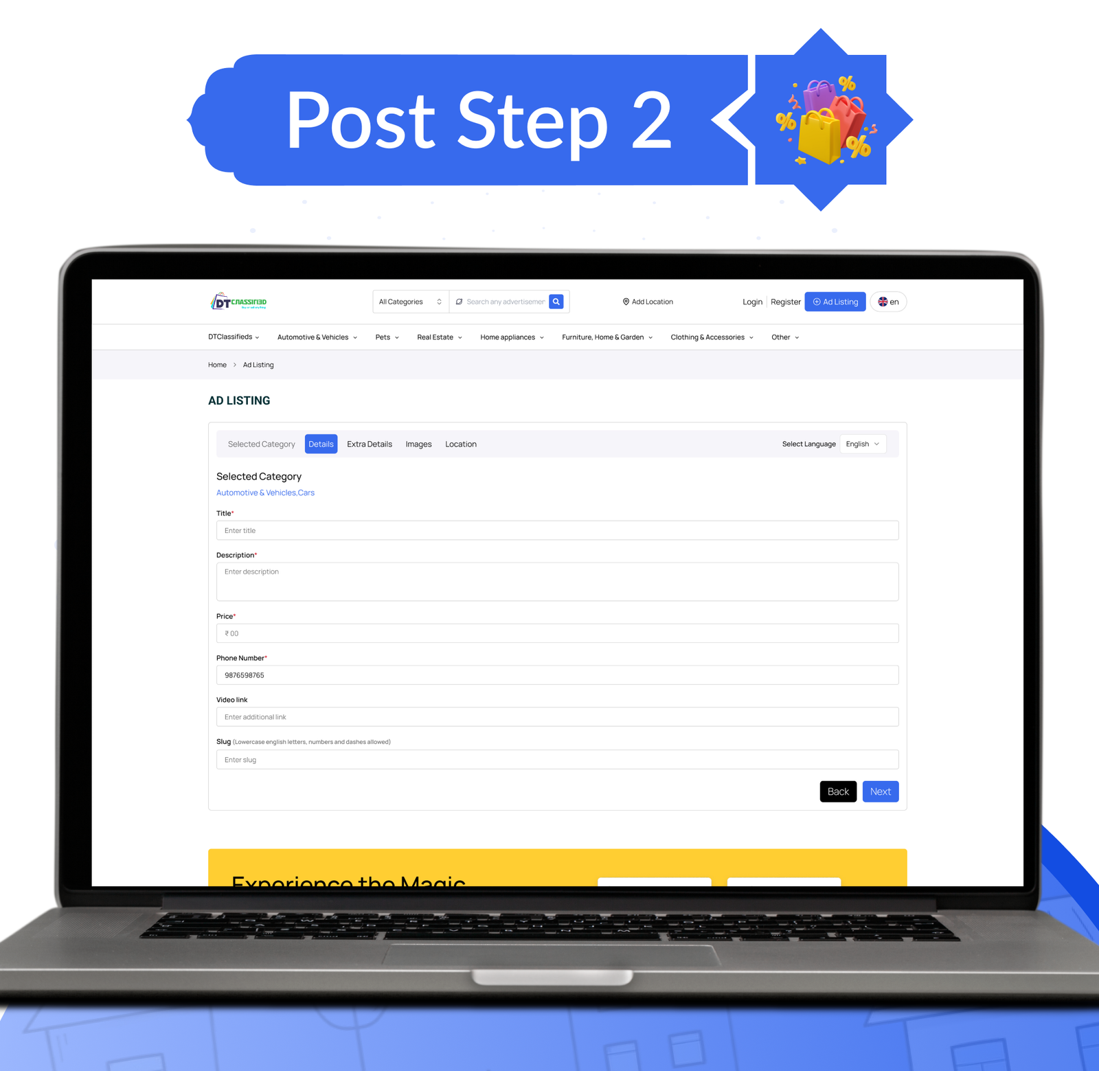 DTClassified - Classified Buy and Sell Marketplace Flutter App ( Android - ios - Web ) - Admin Panel