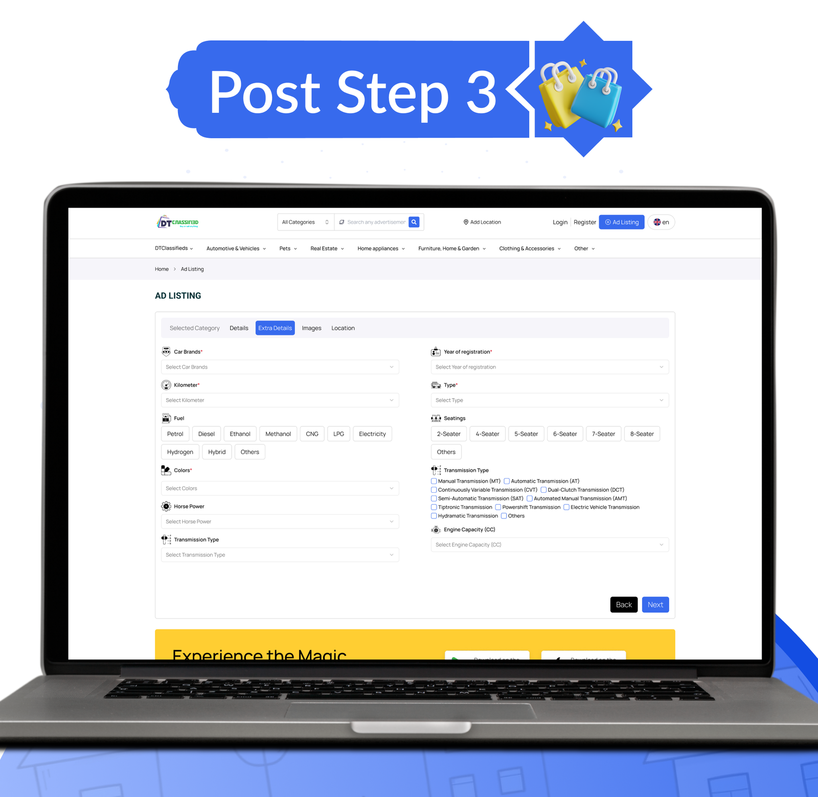 DTClassified - Classified Buy and Sell Marketplace Flutter App ( Android - ios - Web ) - Admin Panel