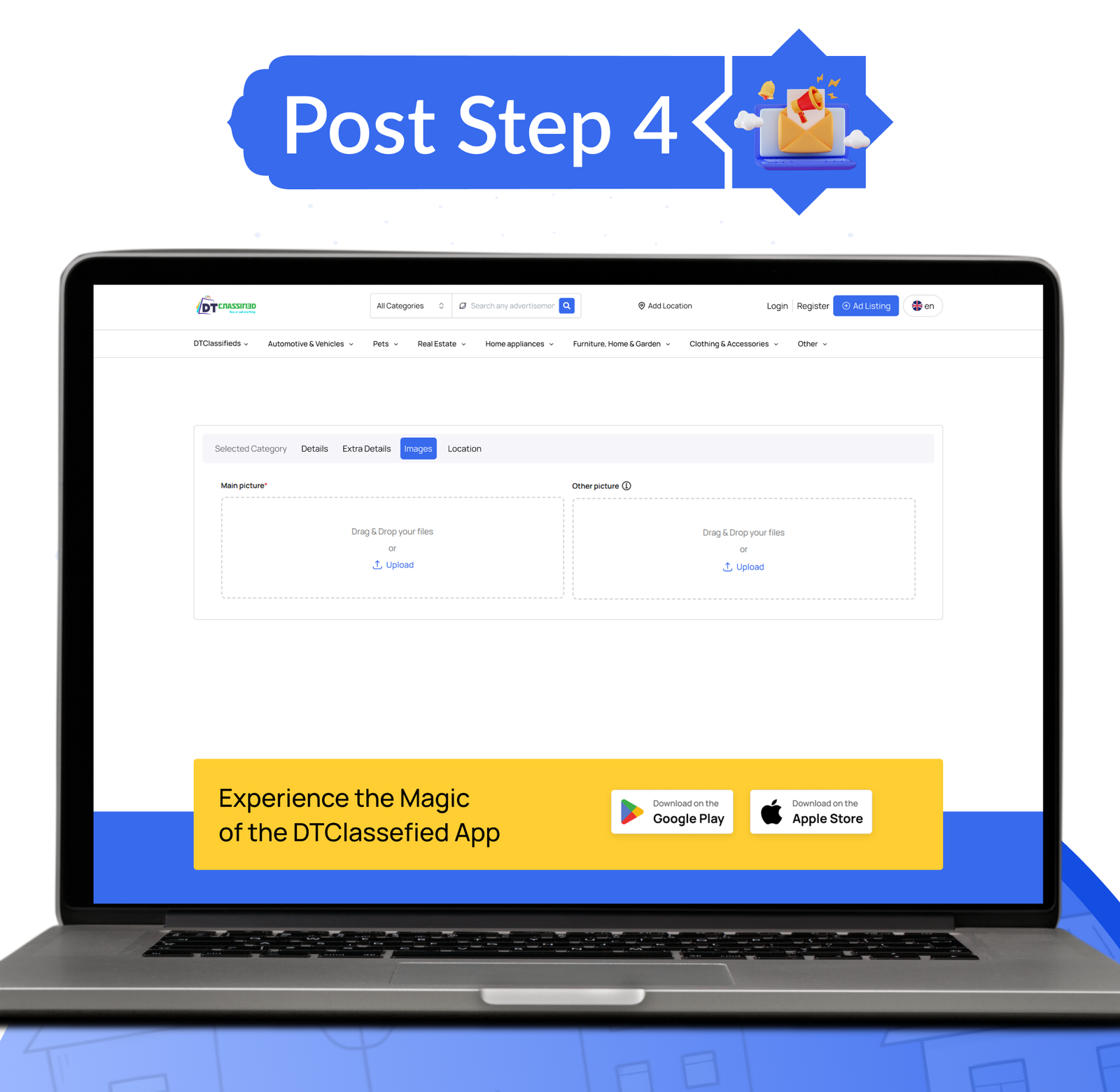 DTClassified - Classified Buy and Sell Marketplace Flutter App ( Android - ios - Web ) - Admin Panel