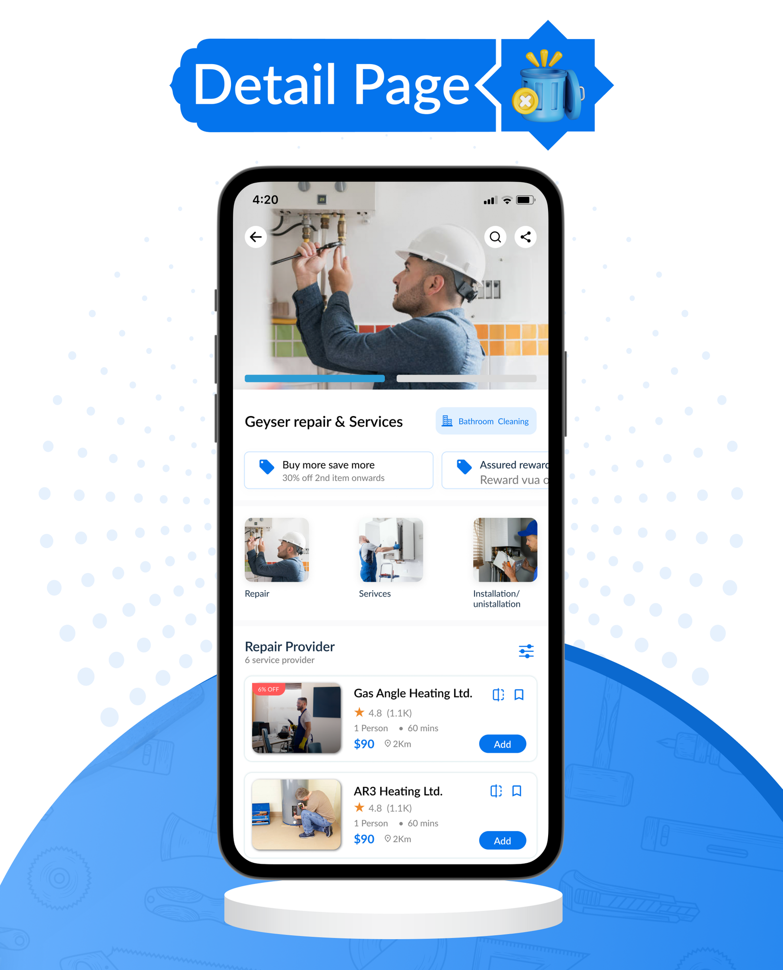 DTDemand - Multi-Vendor On-Demand Handyman & Home Services App | Flutter App + Laravel Admin Panel