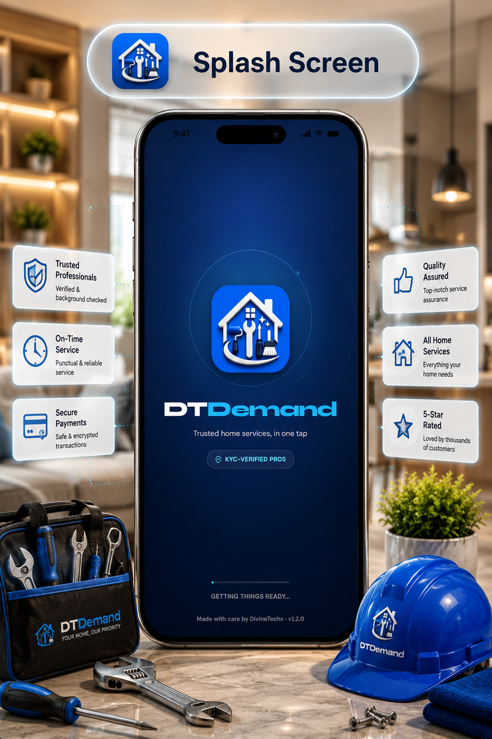 DTDemand - Multi Vendor Home Services & Handyman Booking App | Flutter + Laravel + Next.js Website