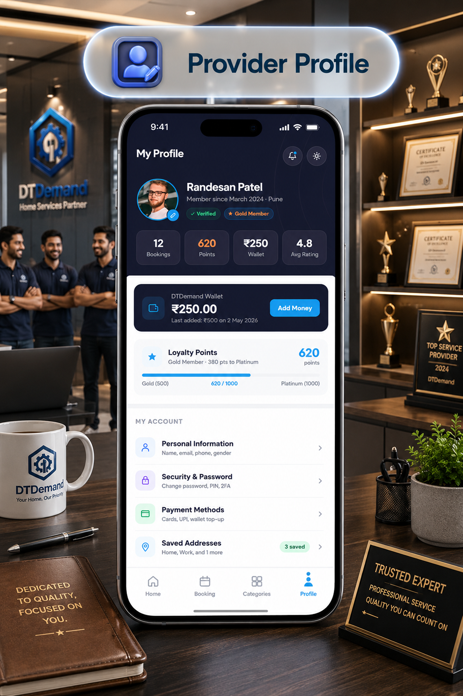 DTDemand - Multi Vendor Home Services & Handyman Booking App | Flutter + Laravel + Next.js Website