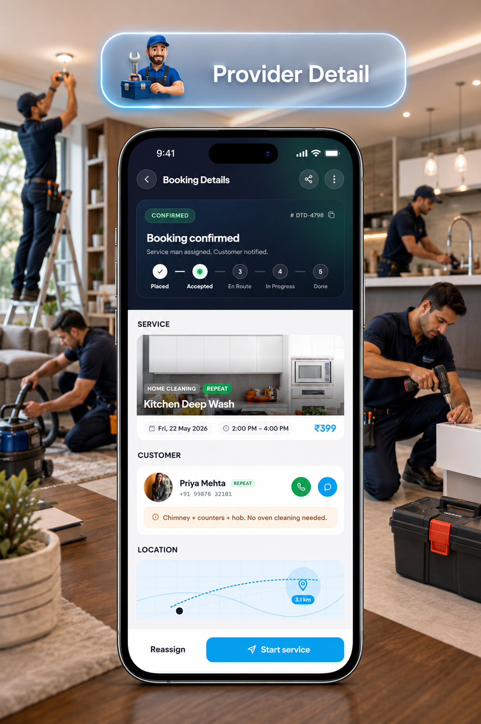 DTDemand - Multi Vendor Home Services & Handyman Booking App | Flutter + Laravel + Next.js Website