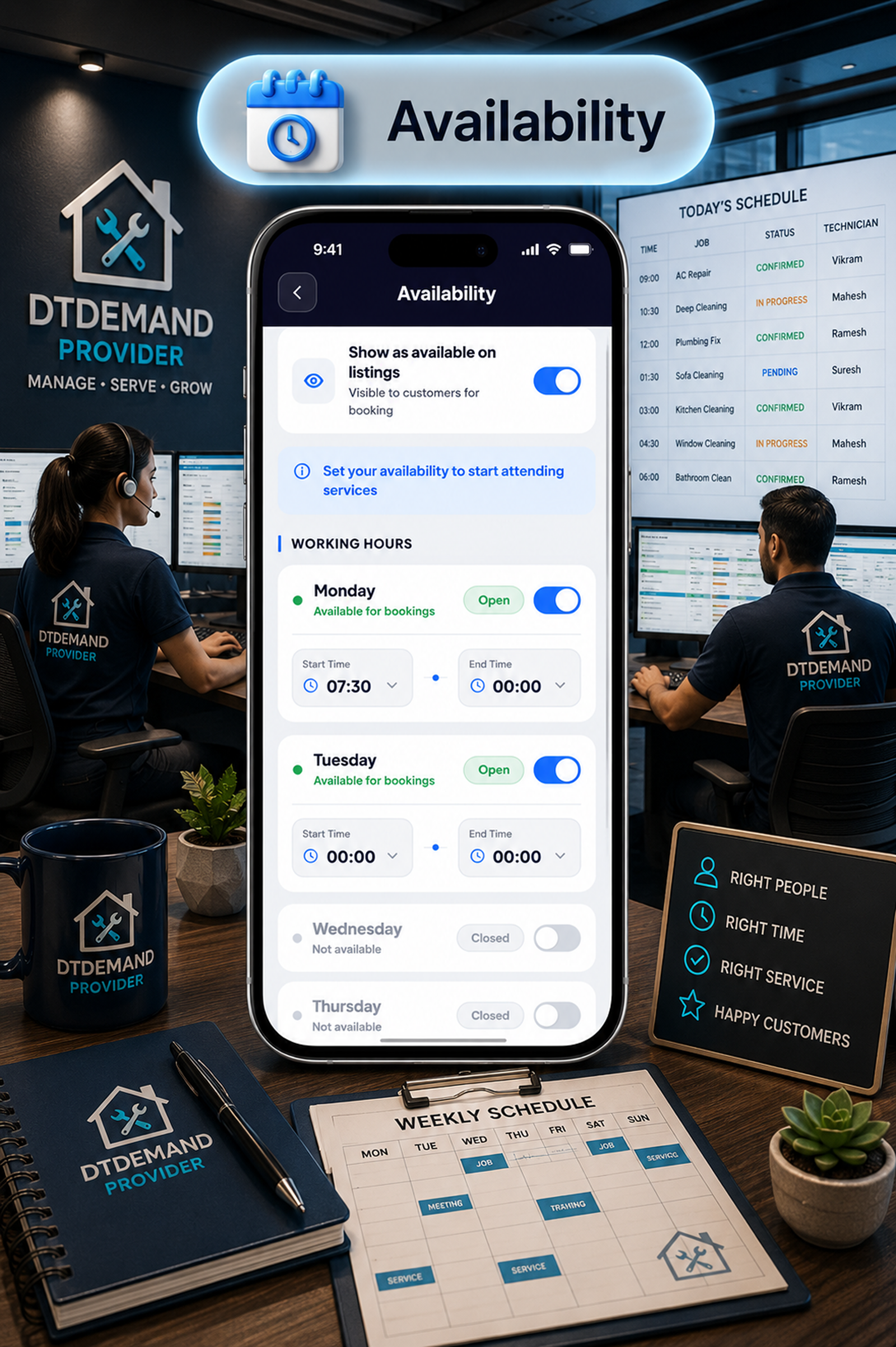 DTDemand - Multi Vendor Home Services & Handyman Booking App | Flutter + Laravel + Next.js Website