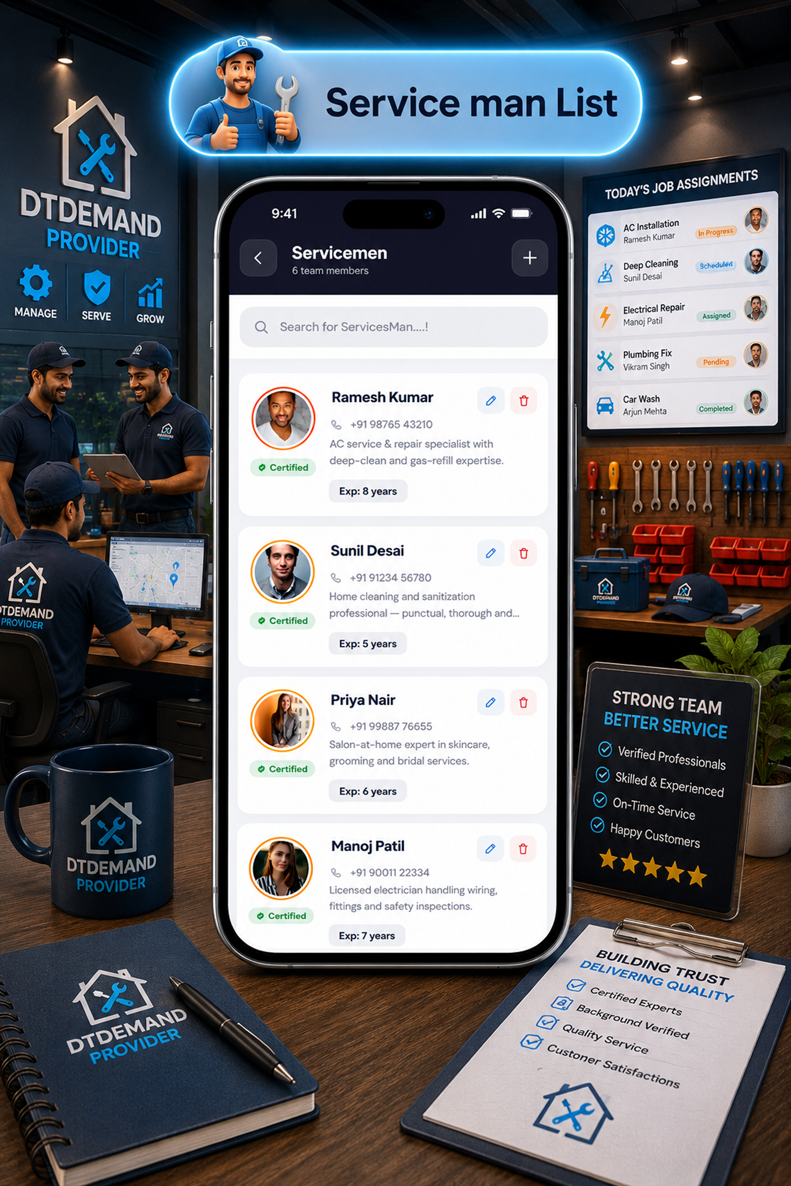 DTDemand - Multi Vendor Home Services & Handyman Booking App | Flutter + Laravel + Next.js Website