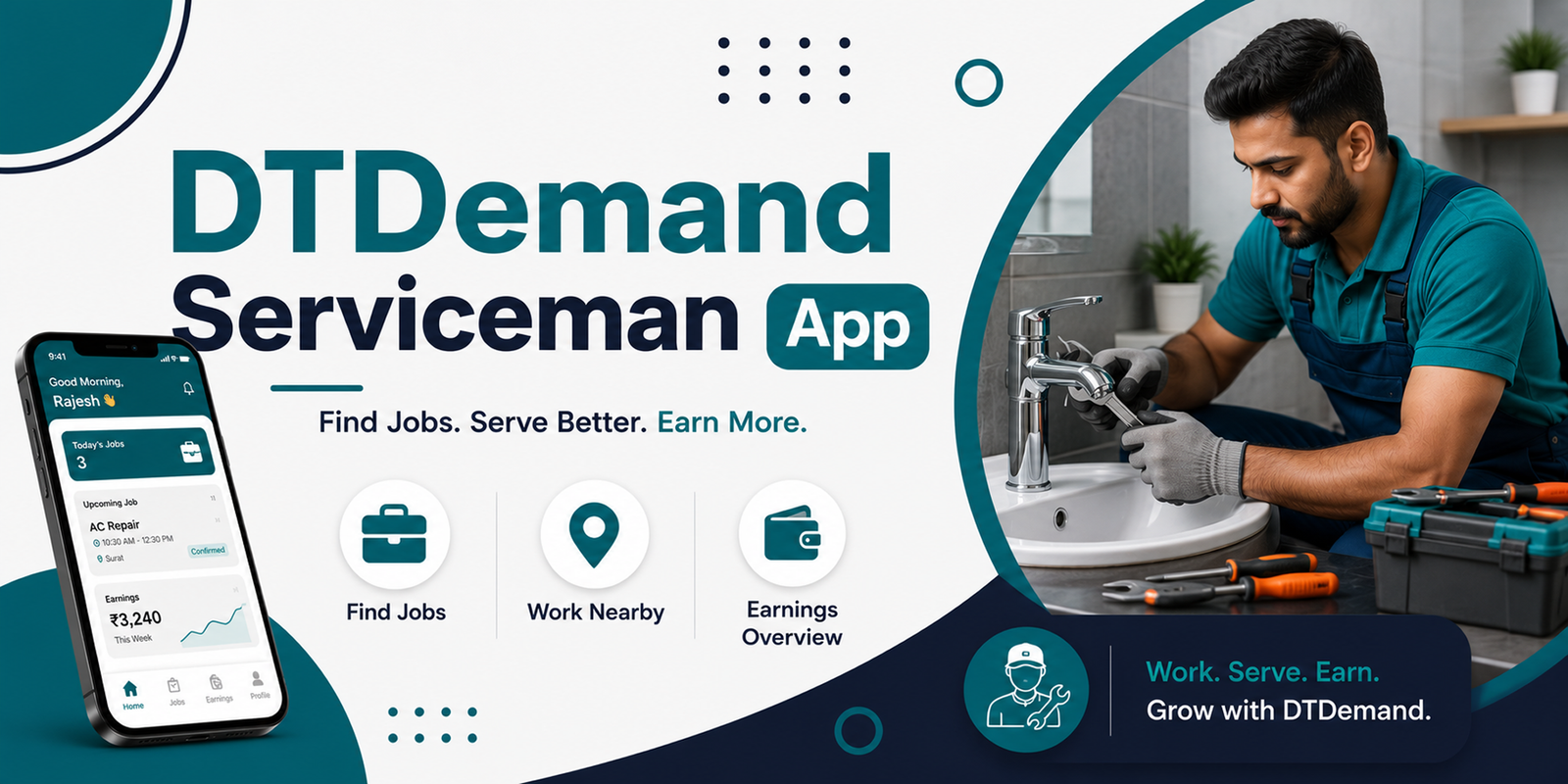 DTDemand - Multi Vendor Home Services & Handyman Booking App | Flutter + Laravel + Next.js Website