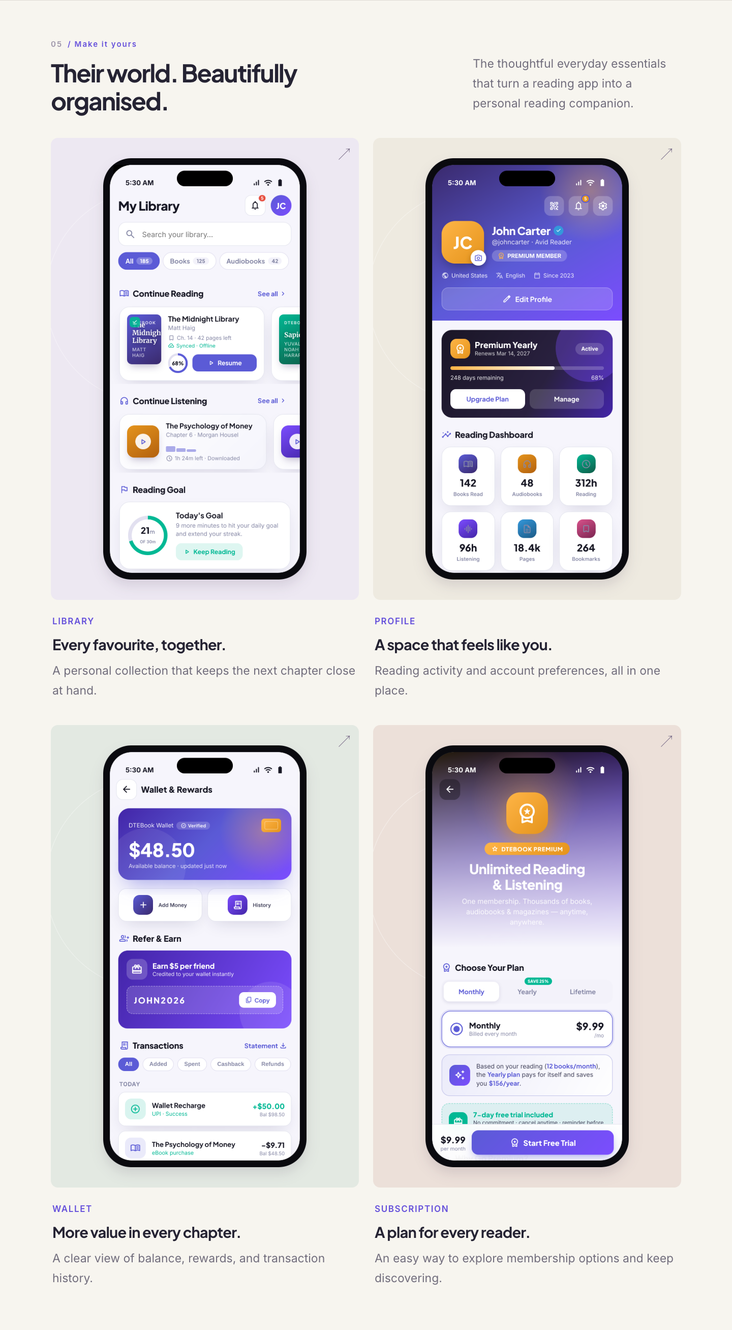 DTEBook – Multivendor eBook & Audiobook Flutter App with Admin & Author Panel for Android, iOS & Web - 17