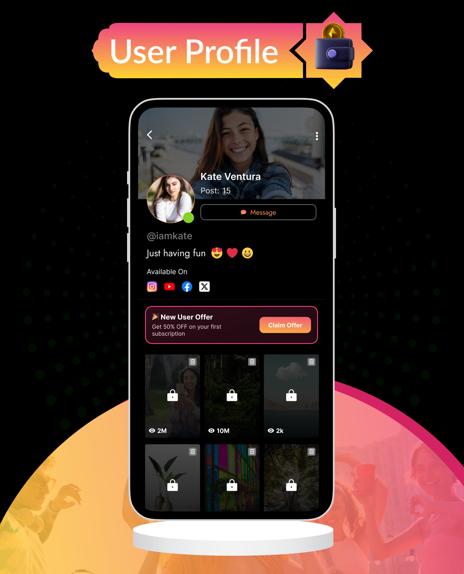 DTFansOnly - Paid Content Creators Flutter App - Android - iOS - Web - OnlyFans & Patreon Style App - 18