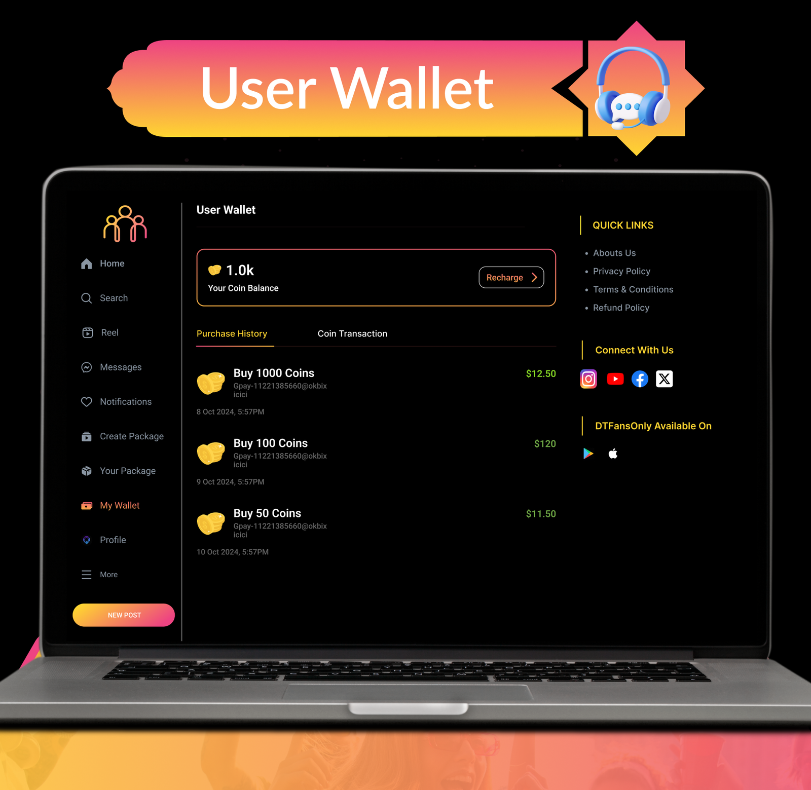 DTFansOnly - Paid Content Creators Flutter App - Android - iOS - Web - OnlyFans & Patreon Style App - 52
