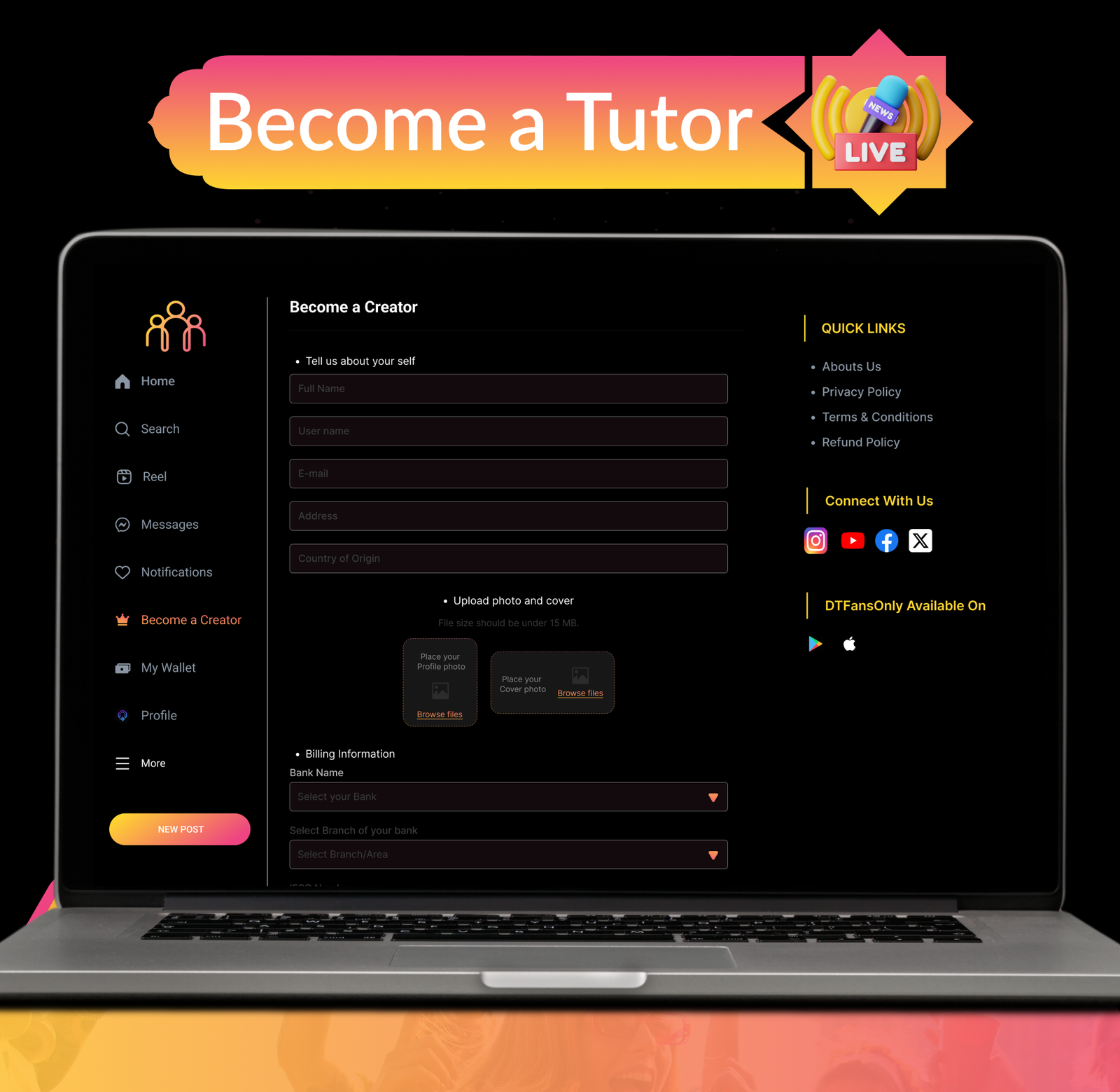 DTFansOnly - Paid Content Creators Flutter App - Android - iOS - Web - OnlyFans & Patreon Style App - 55