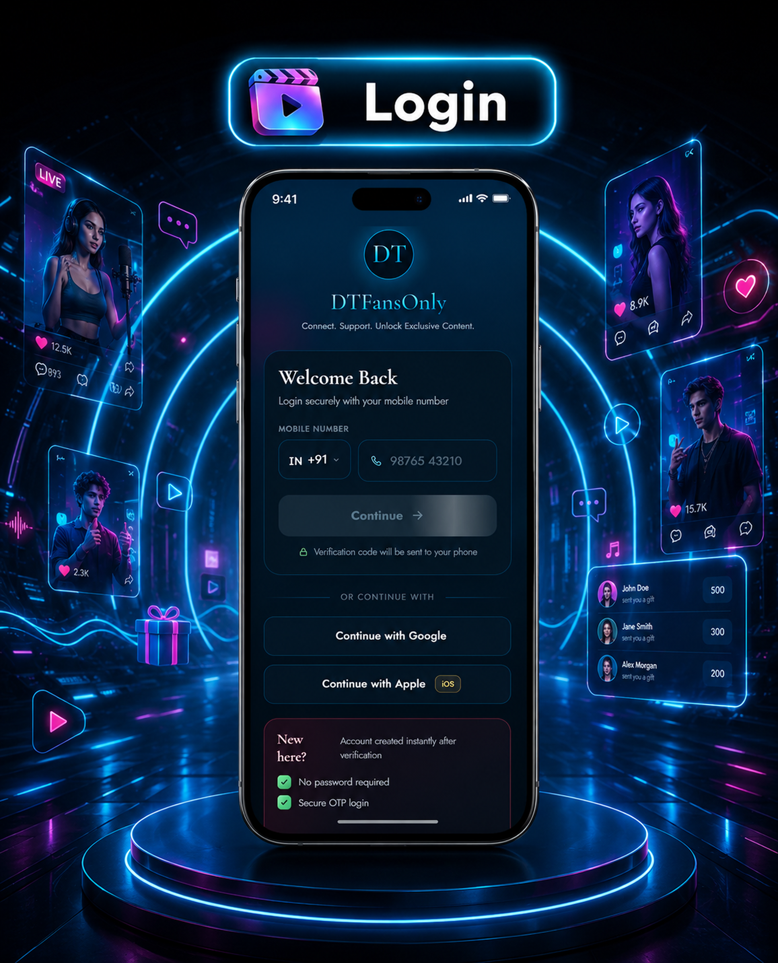 DTFansOnly - Paid Content Creators Flutter App - Android - iOS - Web - OnlyFans & Patreon Style App - 13