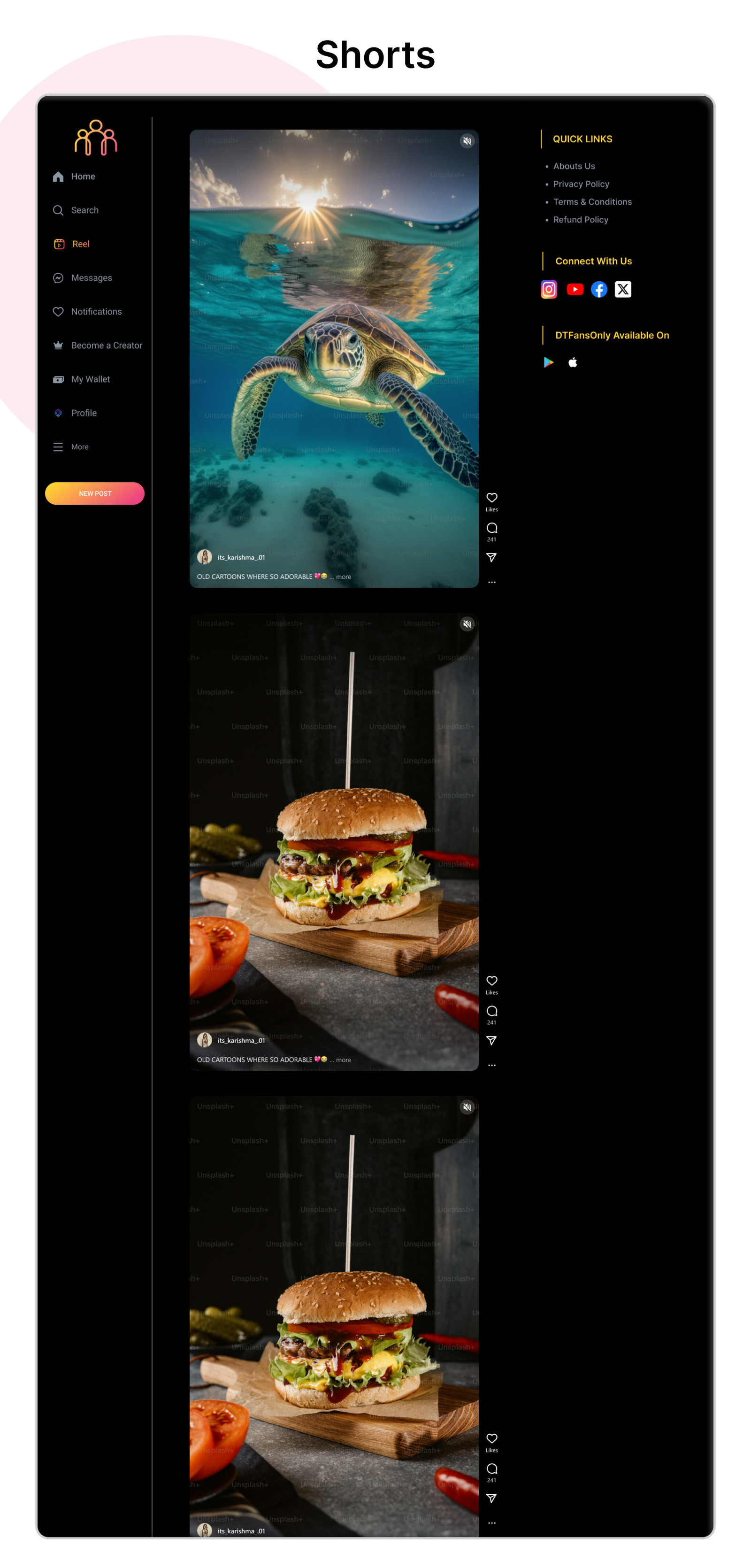 DTFansOnly - Paid Content Creators Flutter App - Android - iOS - admin panel - patreon - onlyfans - 38