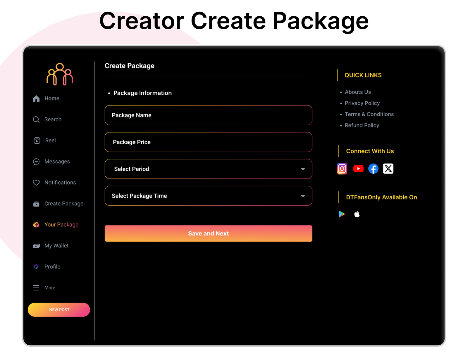DTFansOnly - Paid Content Creators Flutter App - Android - iOS - admin panel - patreon - onlyfans - 44