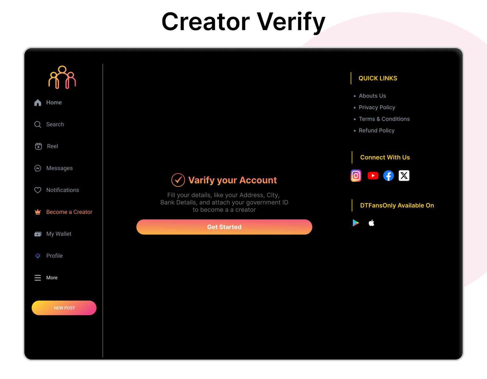 DTFansOnly - Paid Content Creators Flutter App - Android - iOS - admin panel - patreon - onlyfans - 51