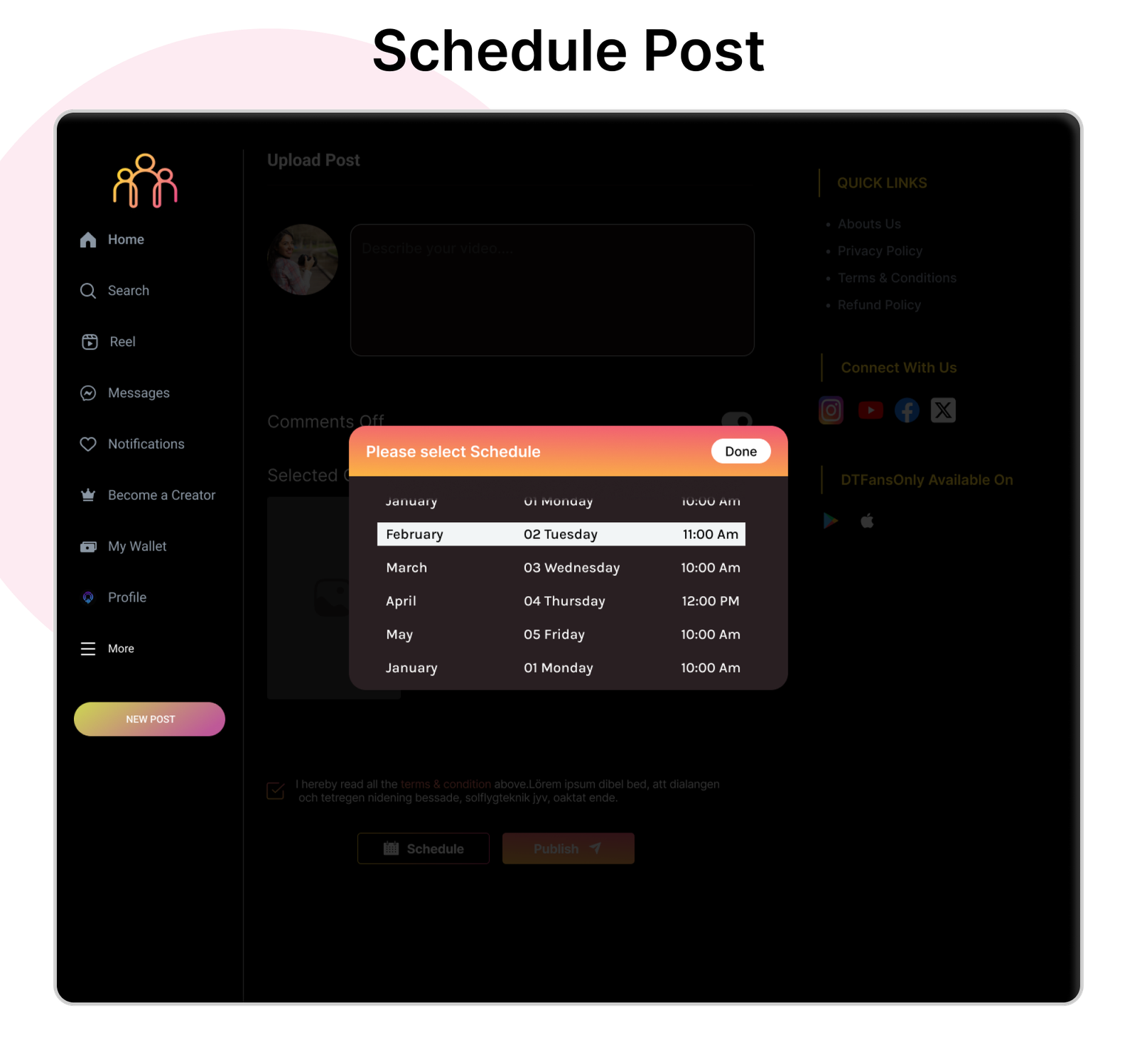 DTFansOnly - Paid Content Creators Flutter App - Android - iOS - admin panel - patreon - onlyfans - 54