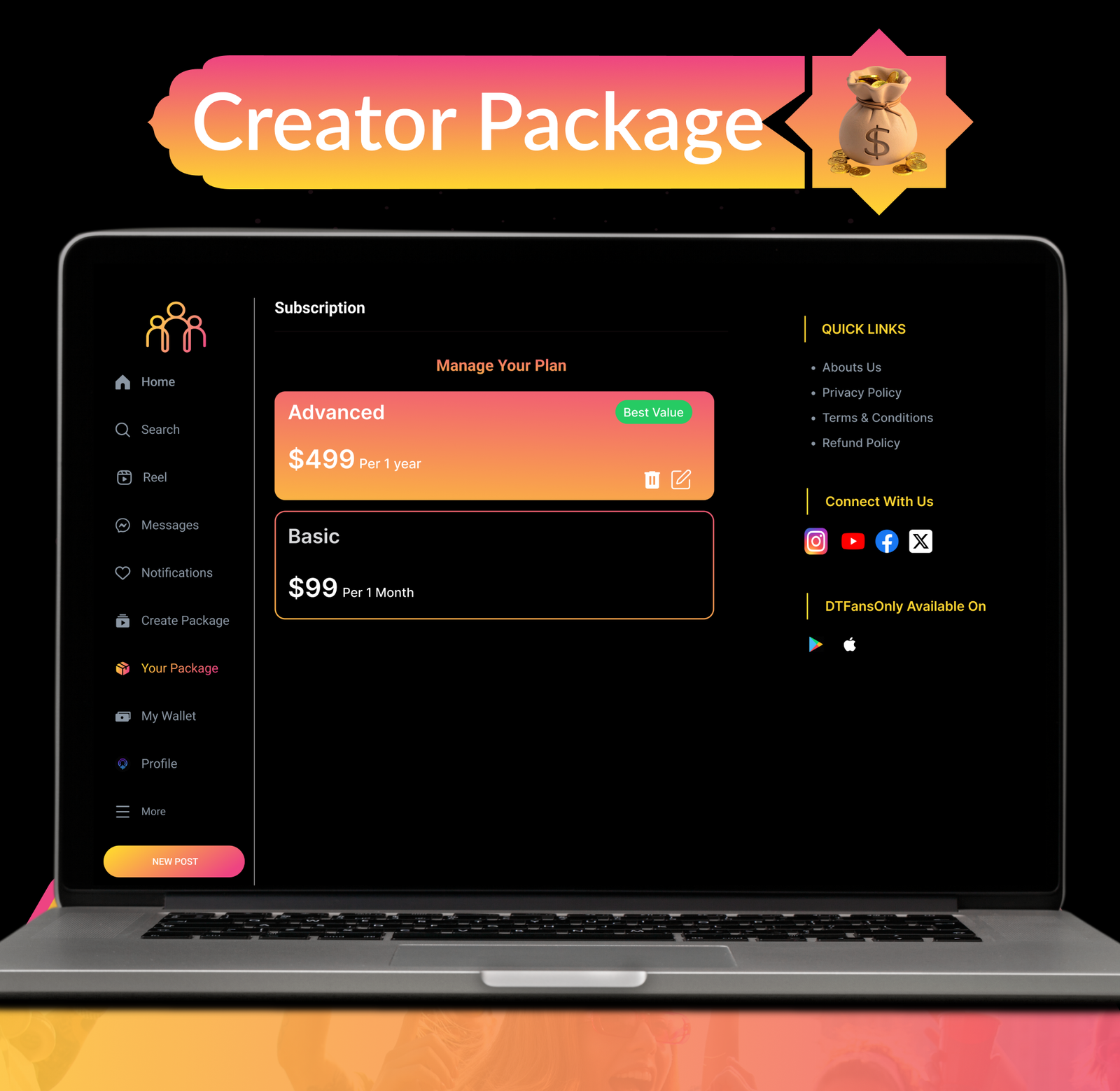 DTFansOnly - Paid Content Creators Flutter App - Android - iOS - Web - OnlyFans & Patreon Style App - 40