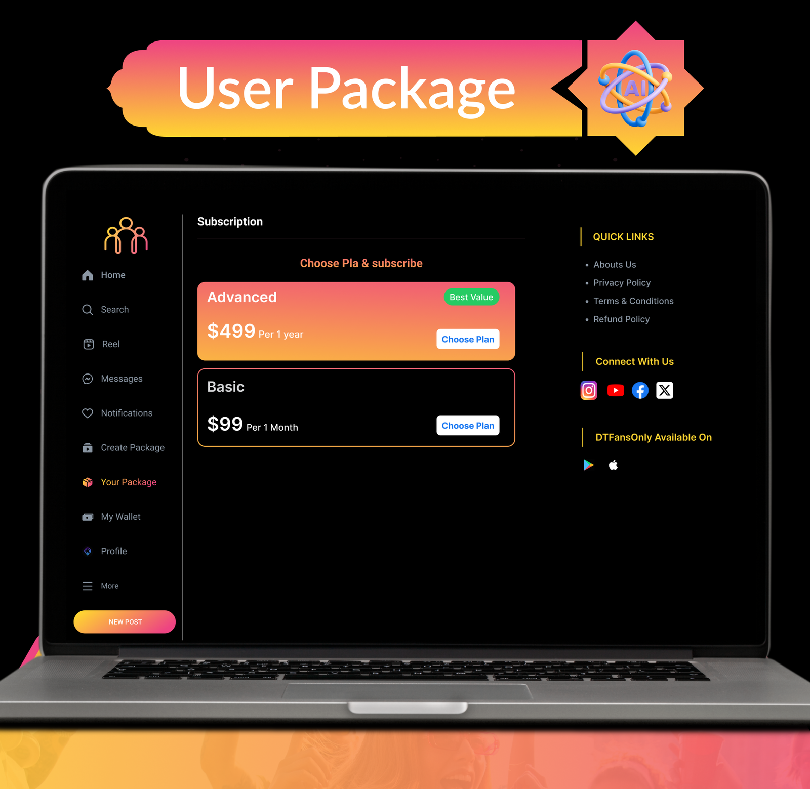 DTFansOnly - Paid Content Creators Flutter App - Android - iOS - Web - OnlyFans & Patreon Style App - 42