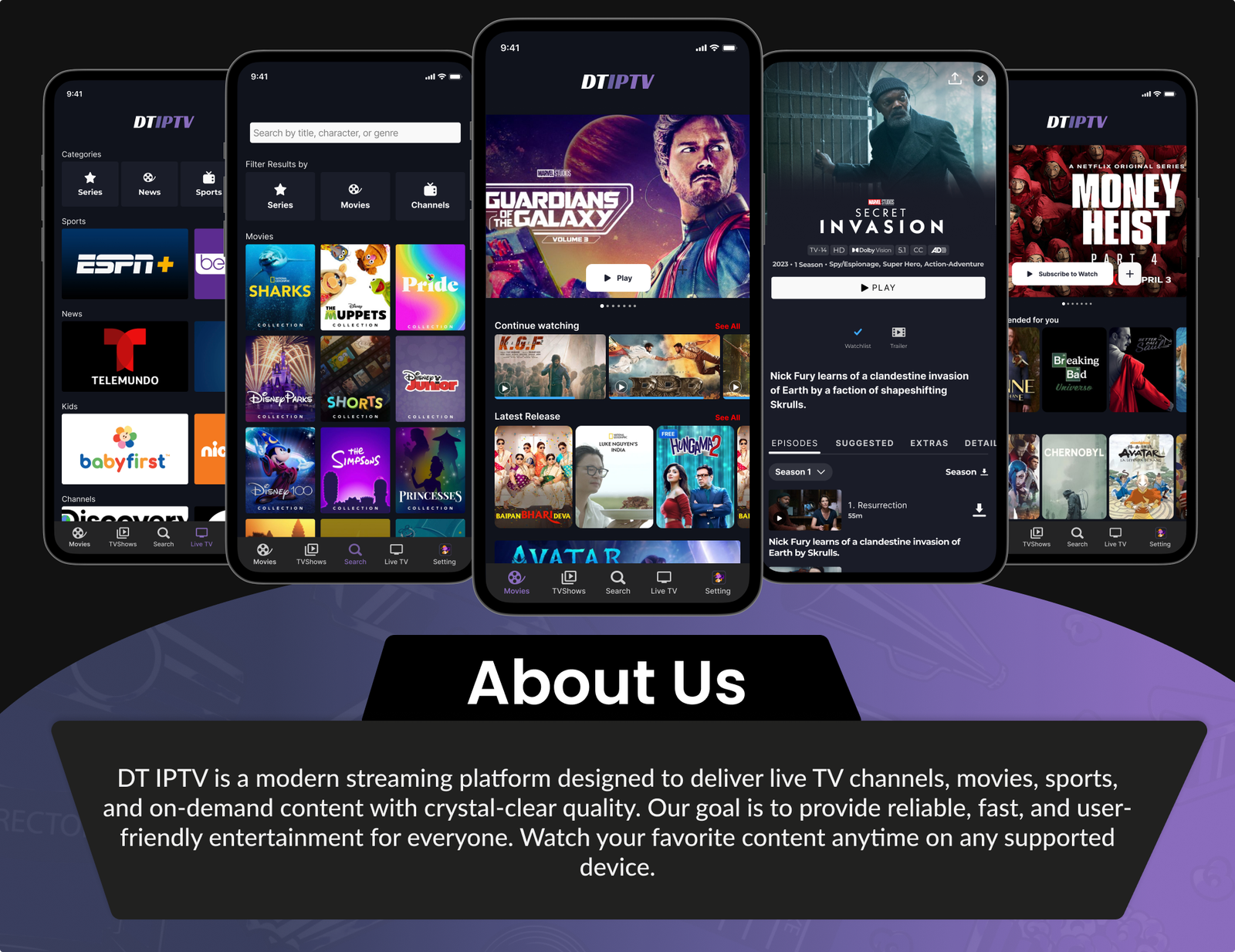 DTIPTV - Ultimate IPTV Flutter App for Android & iOS