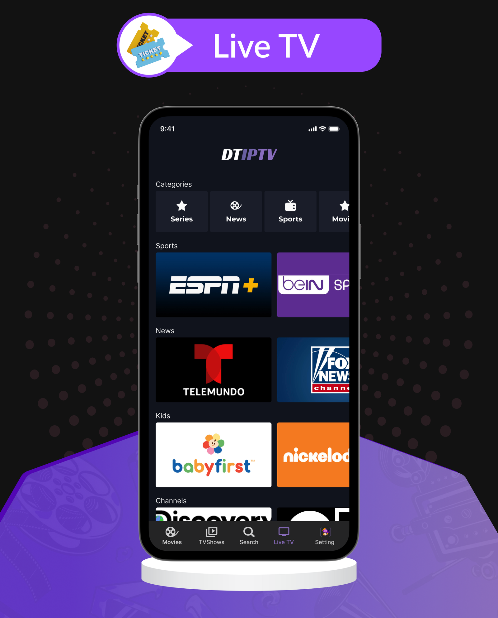 DTIPTV - Ultimate IPTV Flutter App for Android & iOS