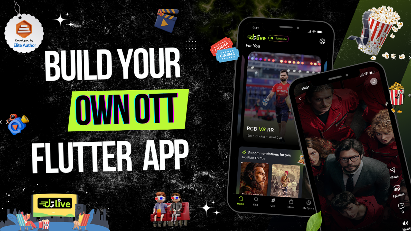 DTLive: Movie, TV Show, OTT, Live TV, Streaming Flutter App (Android, iOS, Web) with Admin Panel - 11