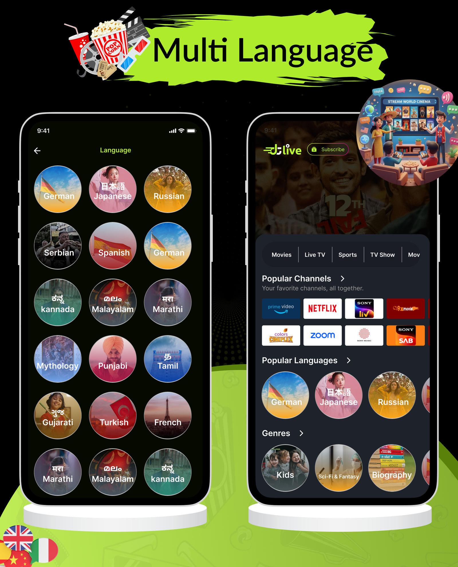 DTLive: Movie, TV Show, OTT, Live TV, Streaming Flutter App (Android, iOS, Web) with Admin Panel - 25