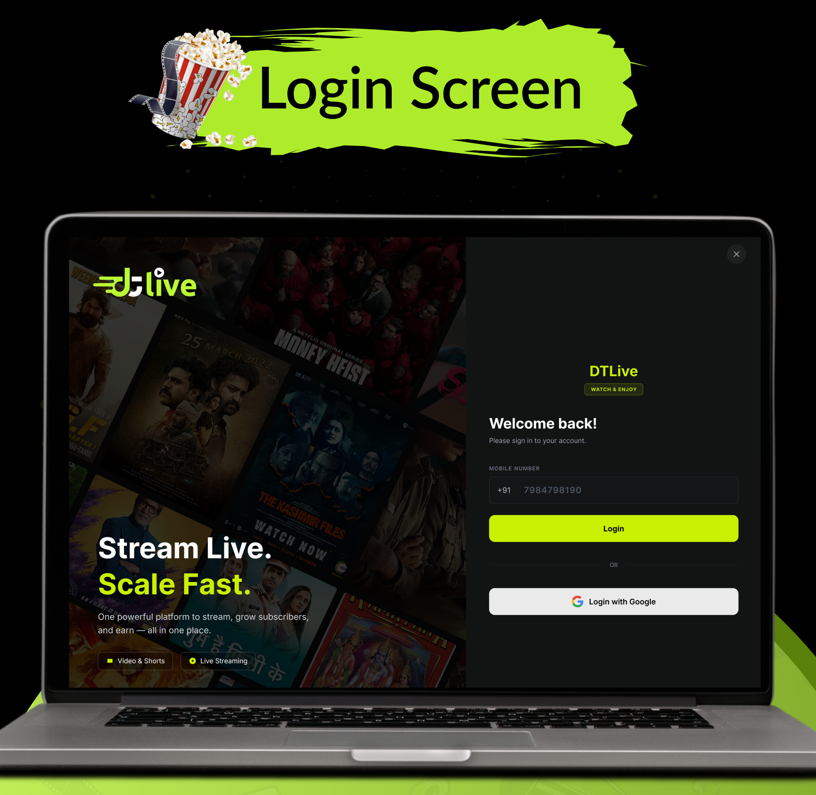DTLive: Movie, TV Show, OTT, Live TV, Streaming Flutter App (Android, iOS, Web) with Admin Panel - 45