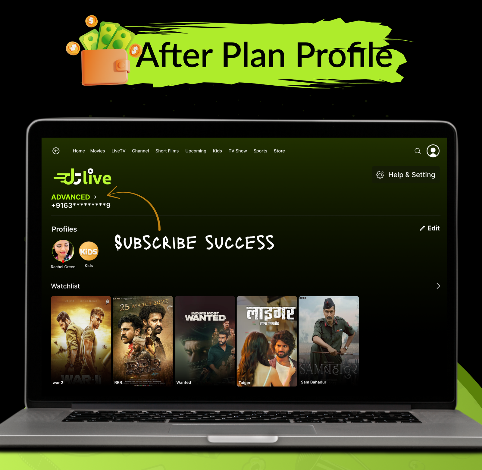 DTLive: Movie, TV Show, OTT, Live TV, Streaming Flutter App (Android, iOS, Web) with Admin Panel - 60