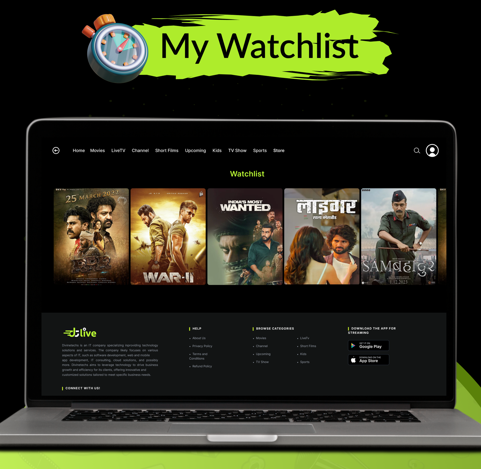 DTLive: Movie, TV Show, OTT, Live TV, Streaming Flutter App (Android, iOS, Web) with Admin Panel - 63