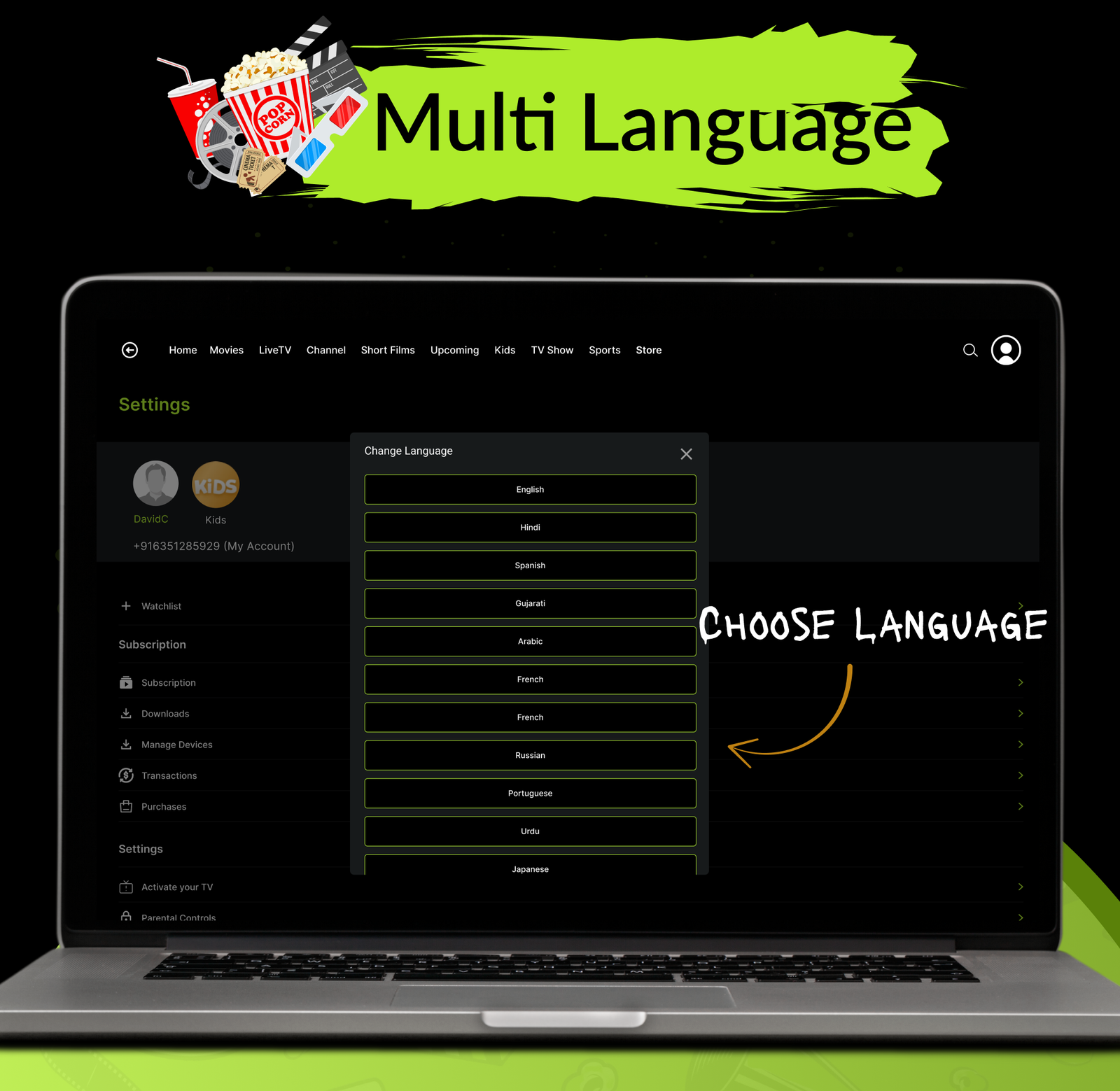 DTLive: Movie, TV Show, OTT, Live TV, Streaming Flutter App (Android, iOS, Web) with Admin Panel - 65