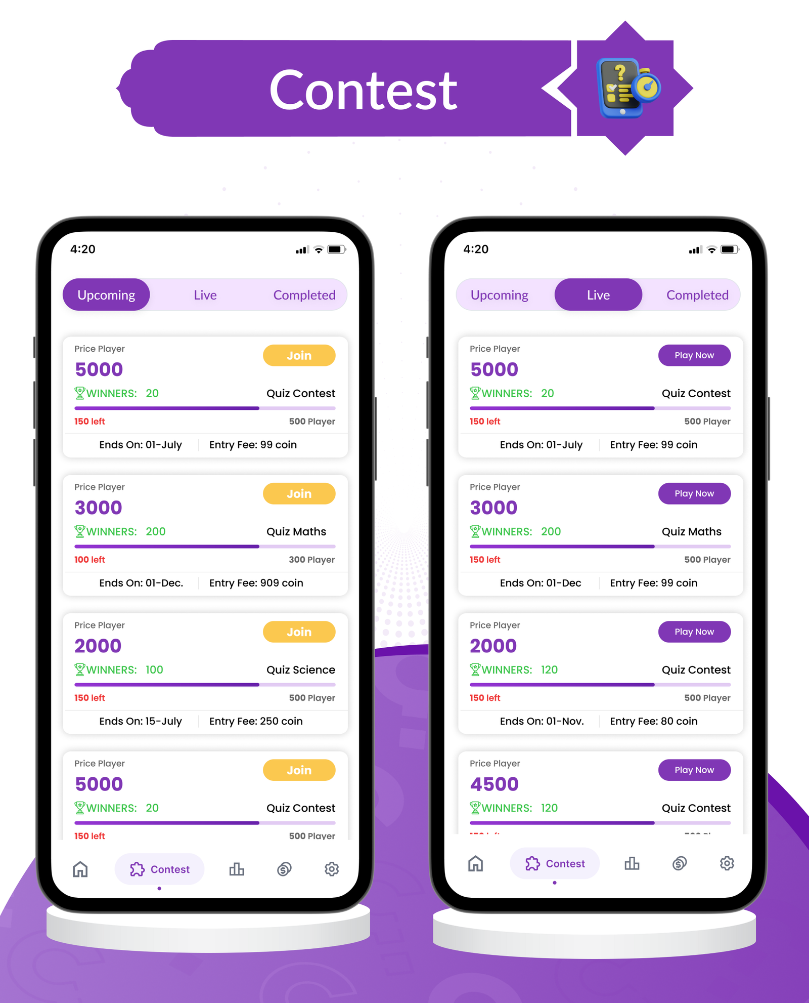 DTQuiz - Flutter Online Quiz & Earn App | Trivia Game with Rewards | Android & iOS | Admin Panel