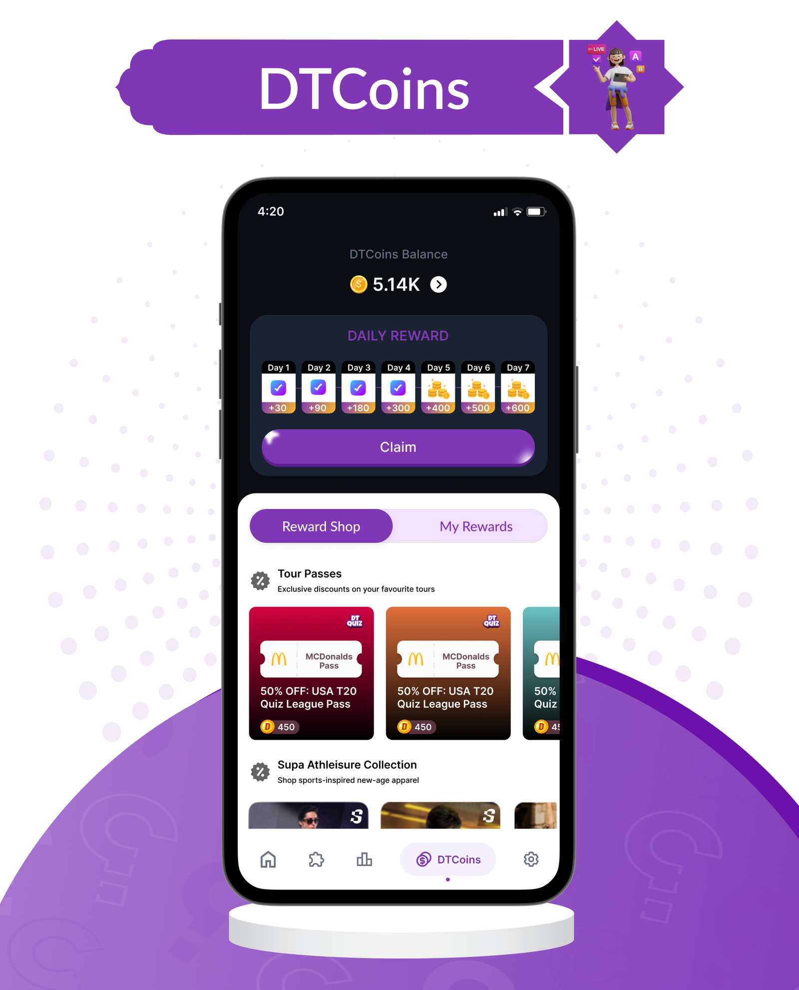 DTQuiz - Flutter Online Quiz & Earn App | Trivia Game with Rewards | Android & iOS | Admin Panel