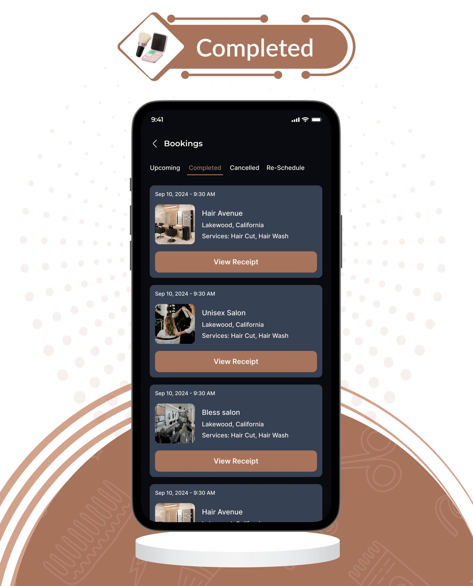 DTSalon - Salon Booking App for Android & iOS with Admin Panel (Hair, Beauty, Skin & Spa Services)