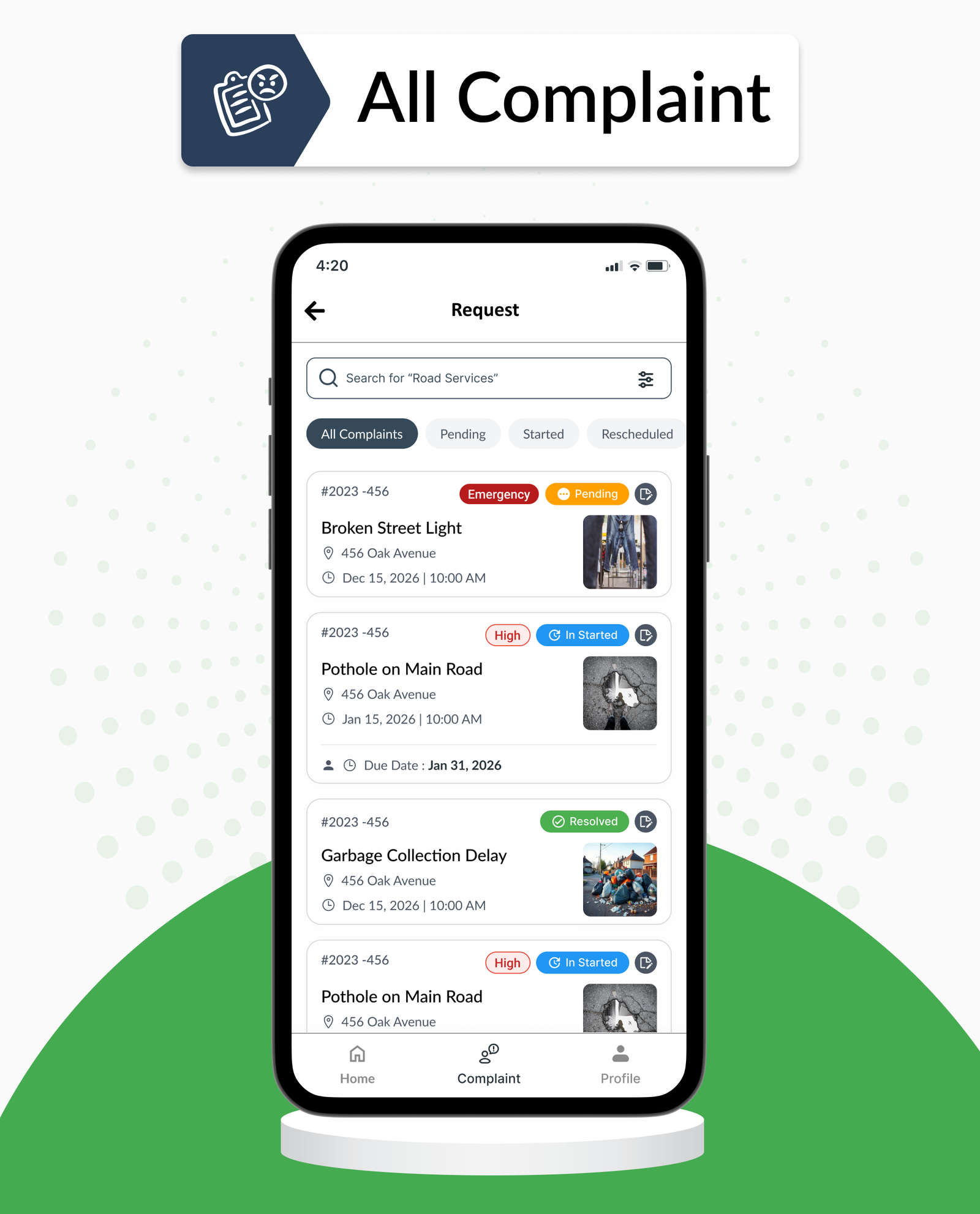 DTStreetVoice – Smart City Public Complaint & Ticketing Flutter App with Admin Panel (Android & iOS)