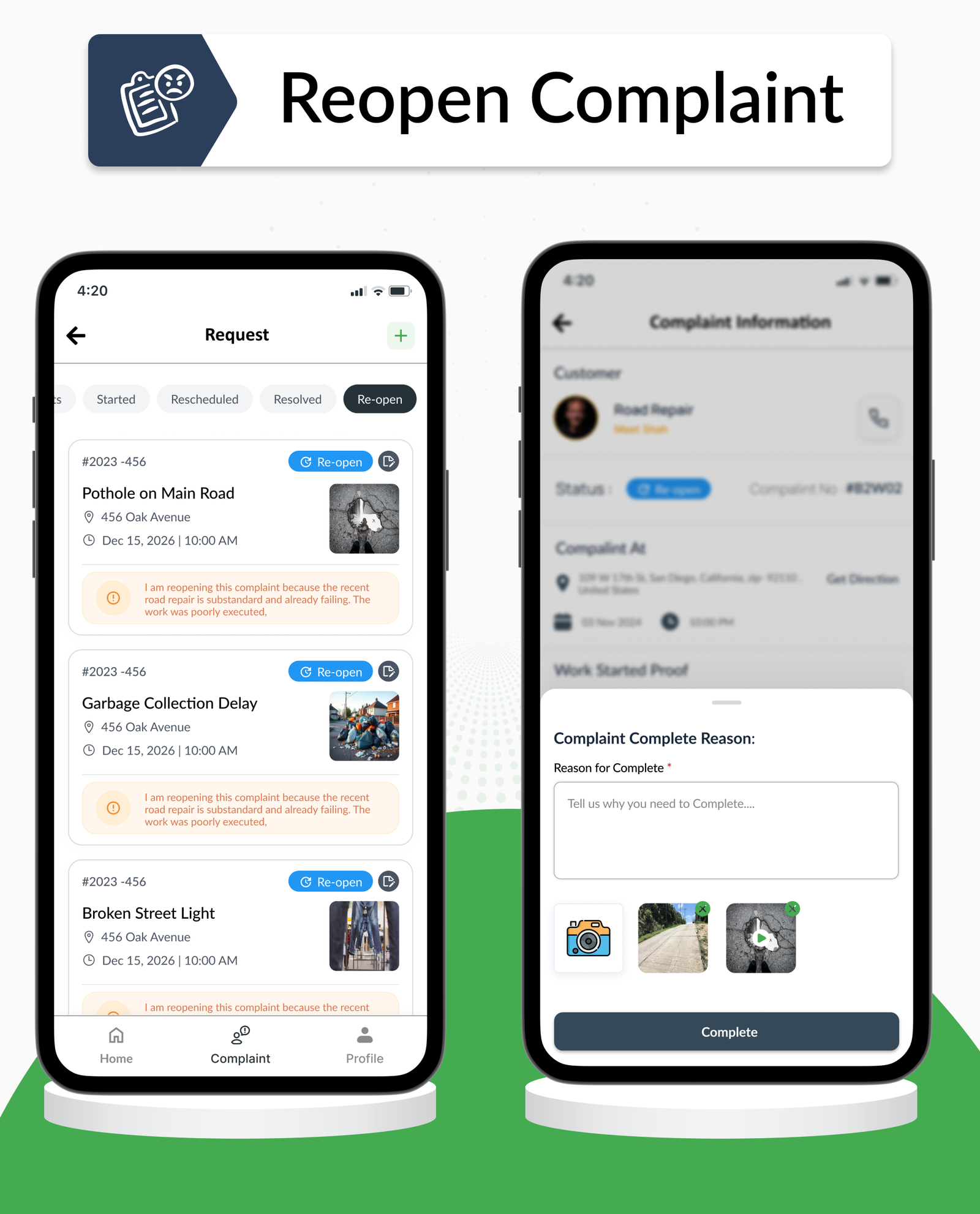 DTStreetVoice – Smart City Public Complaint & Ticketing Flutter App with Admin Panel (Android & iOS)